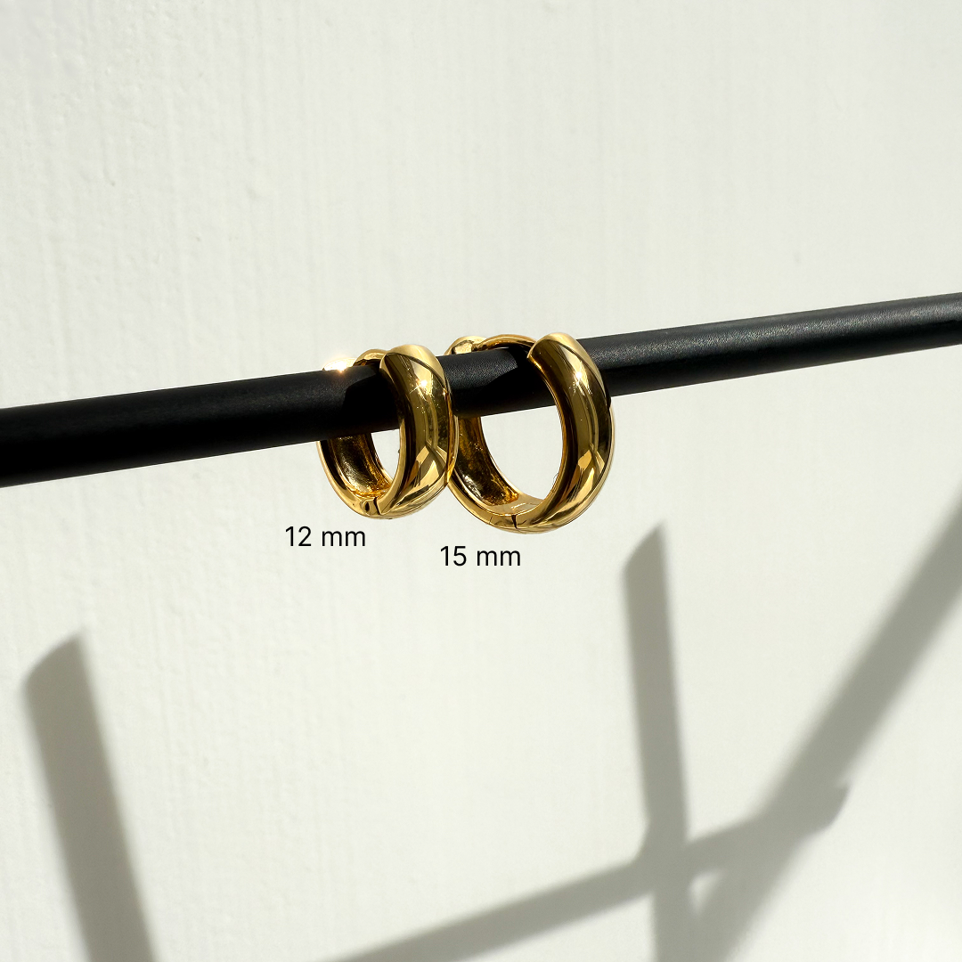 Chunky Hoops 12 mm Förgyllda