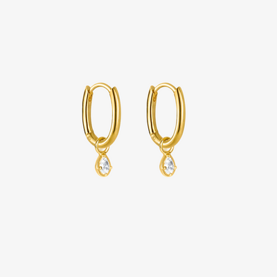 Essential Hoop og Pure Drop Guldbelagt Double