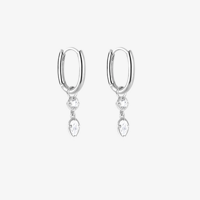 Essential Hoop og Mirror Drop Sølvbelagt Double