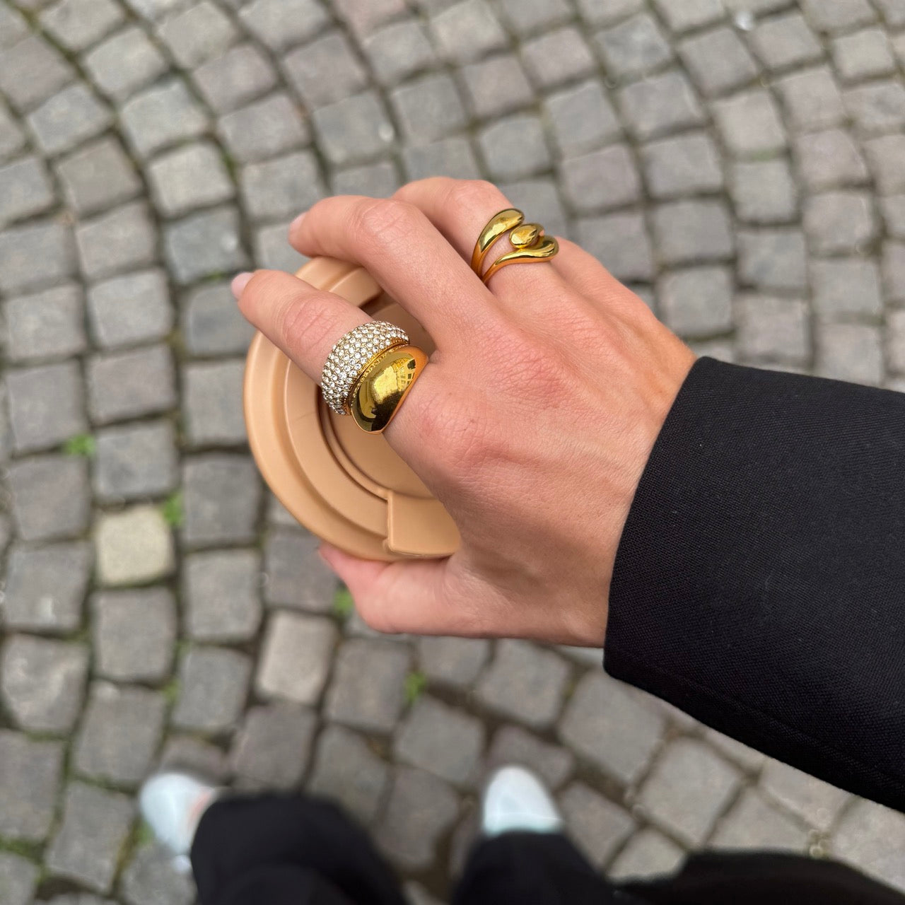 Kristallkupolring Förgylld