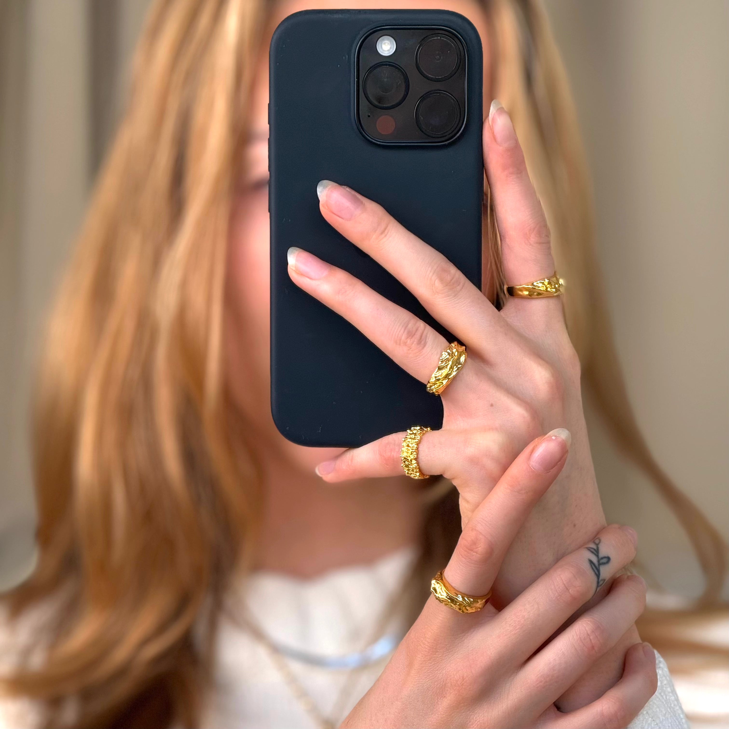 Magma Chunky Ring Förgylld