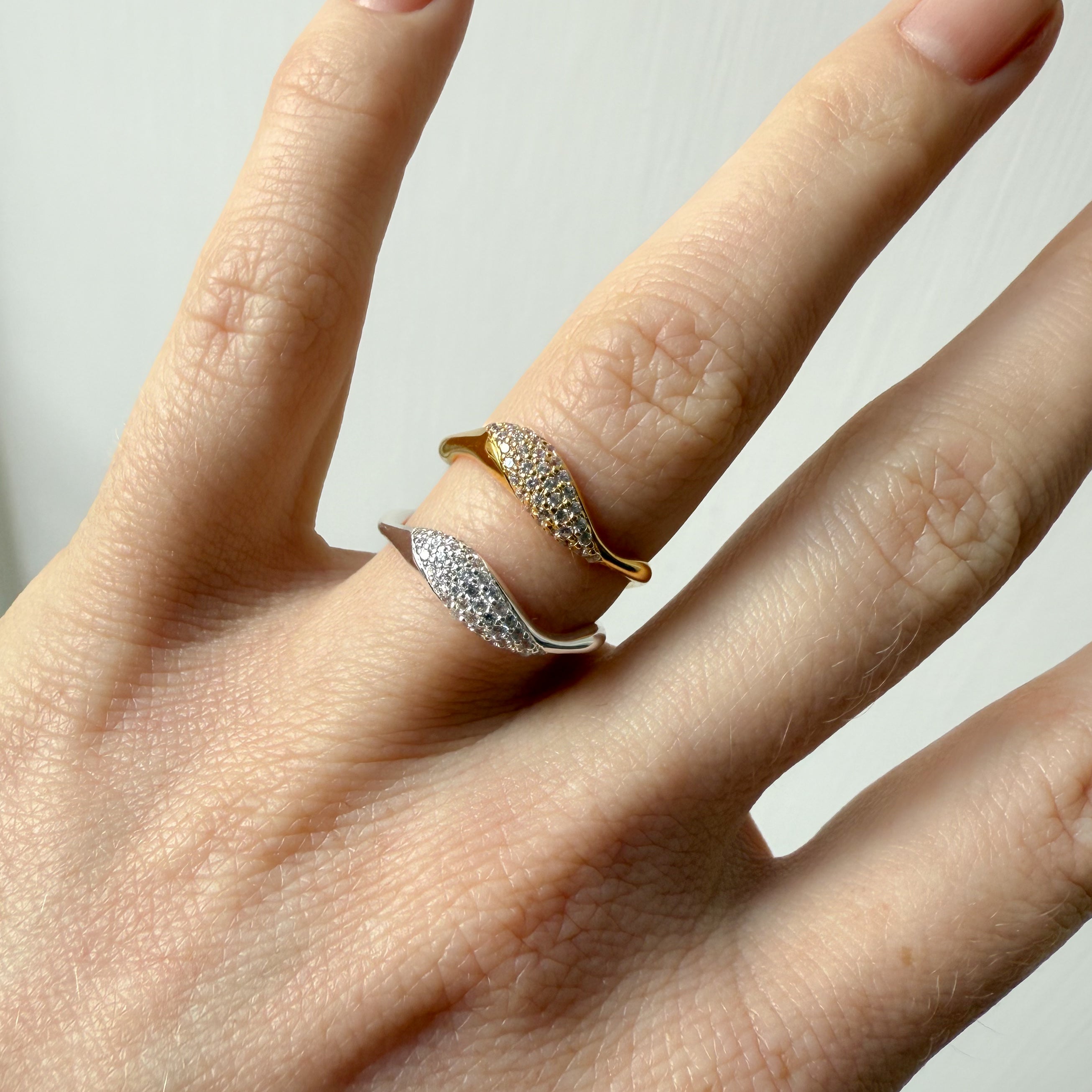 Vågkristallring Förgylld