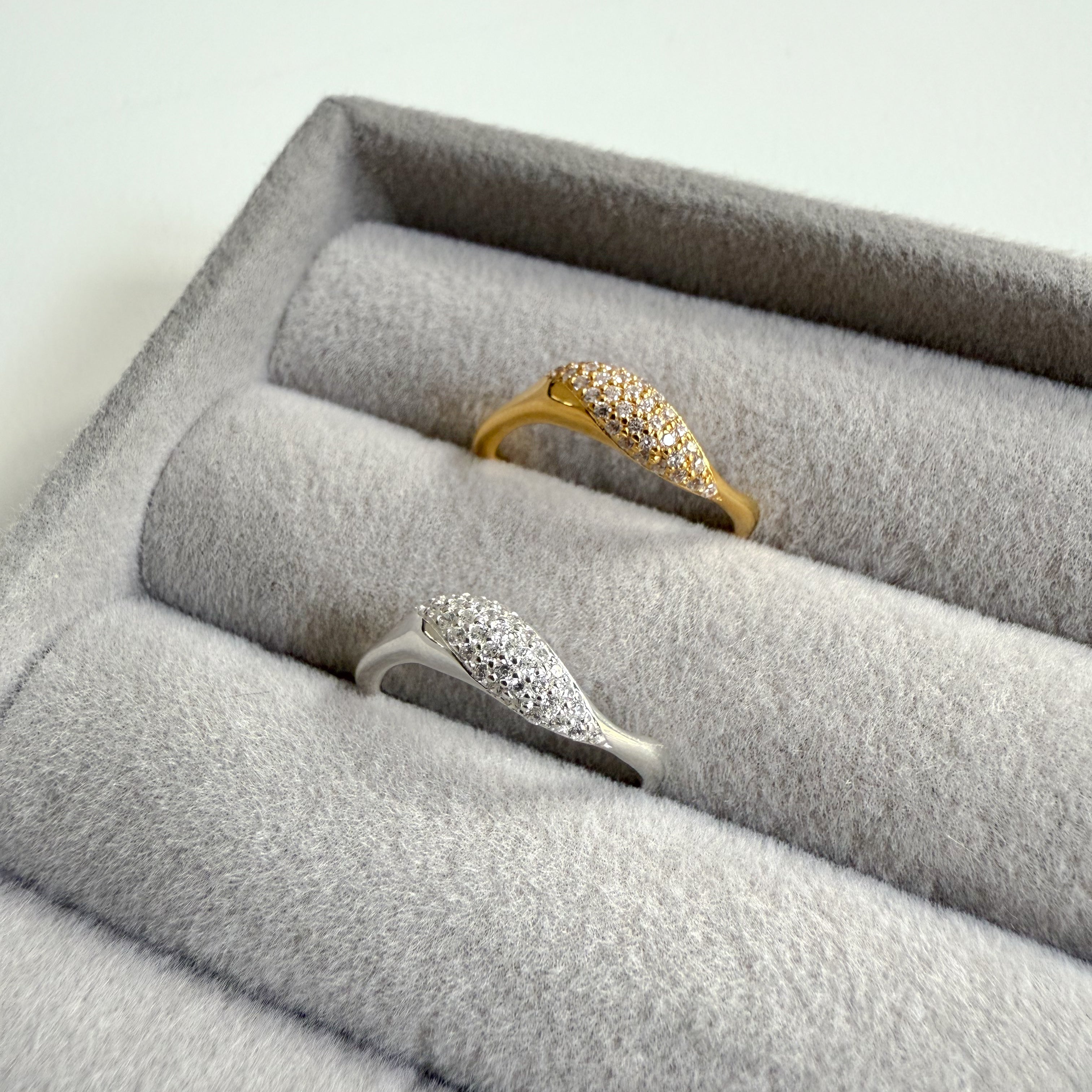 Vågkristallring Förgylld