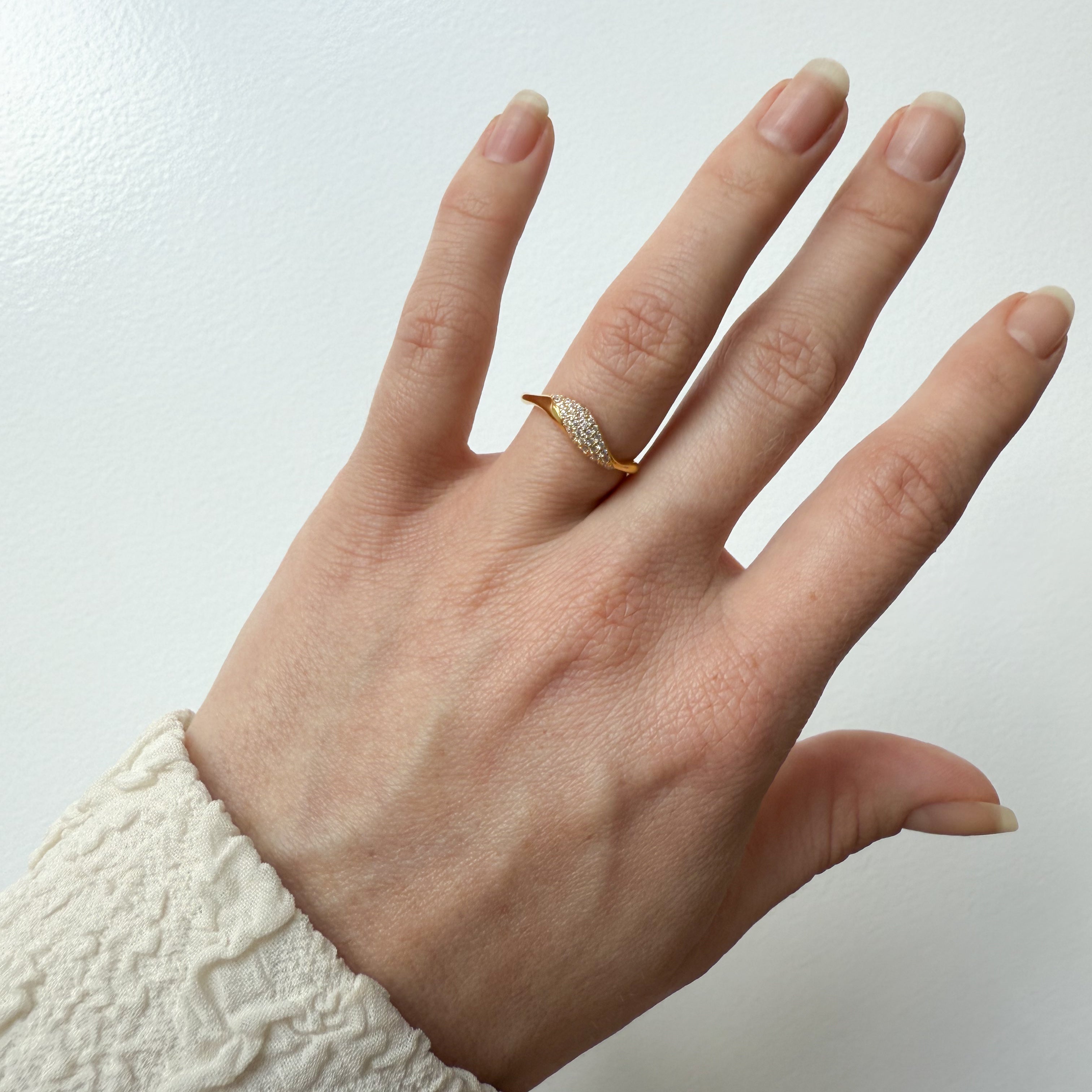 Vågkristallring Förgylld