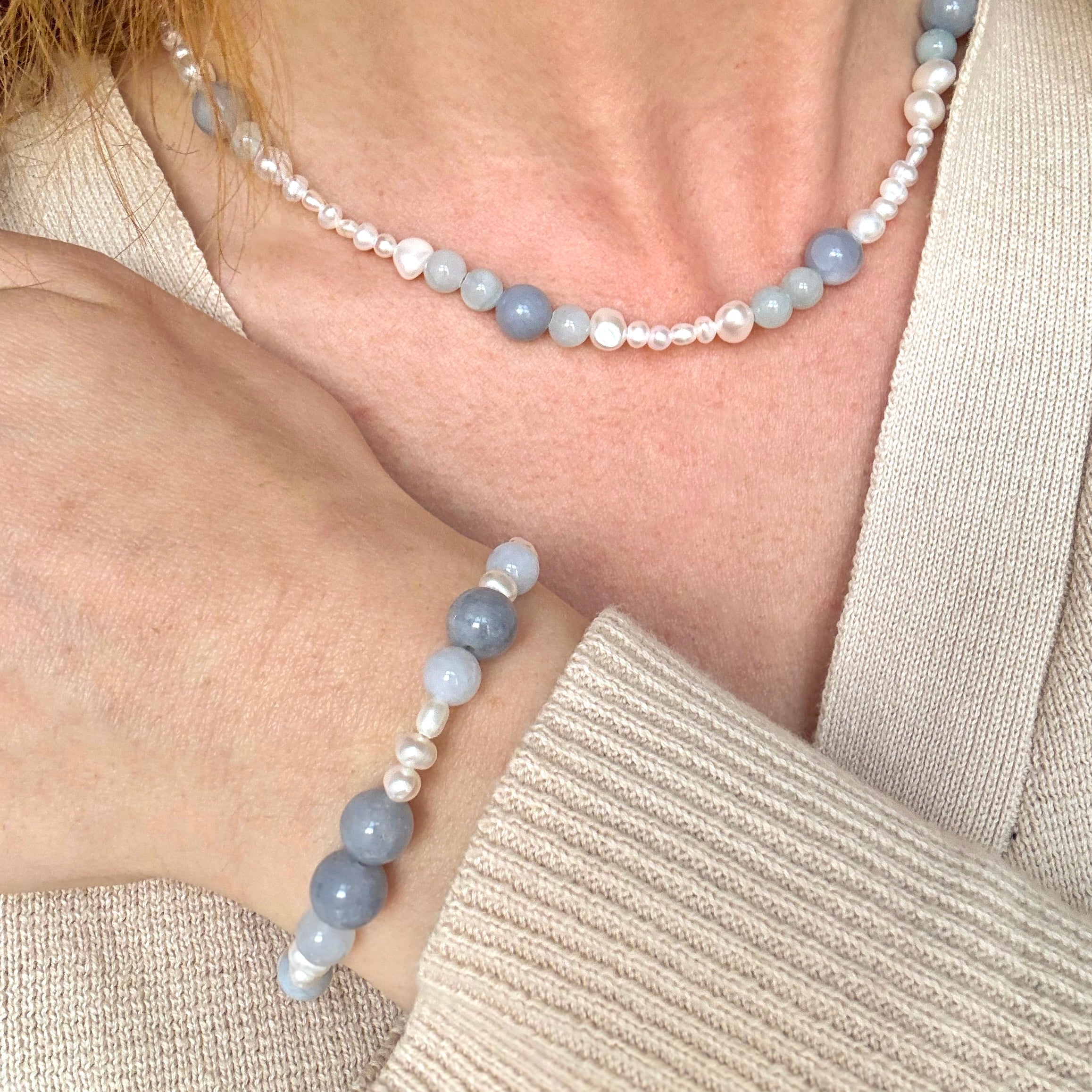 Armband med atlantisk sötvattenspärla
