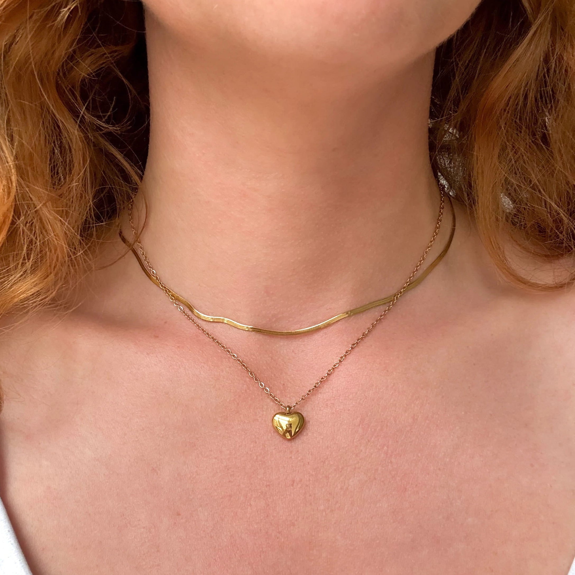 Platt Ormhalsband 2mm Förgyllt