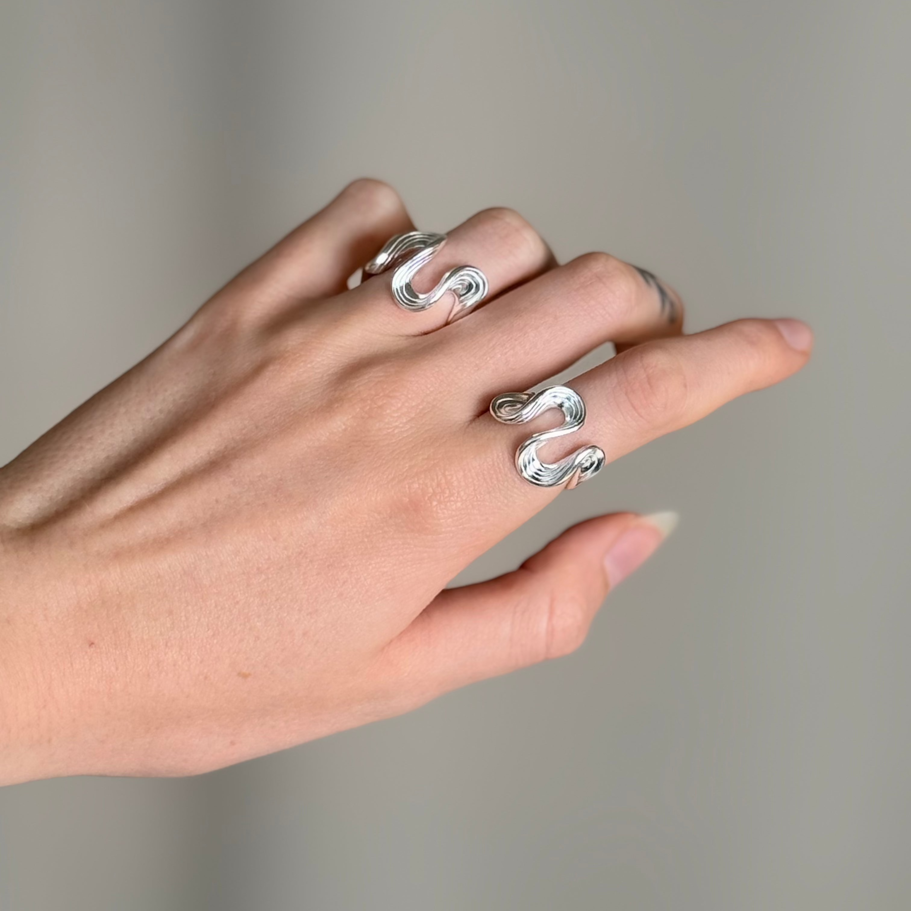 Twisted Wave Huggie Hoop Set