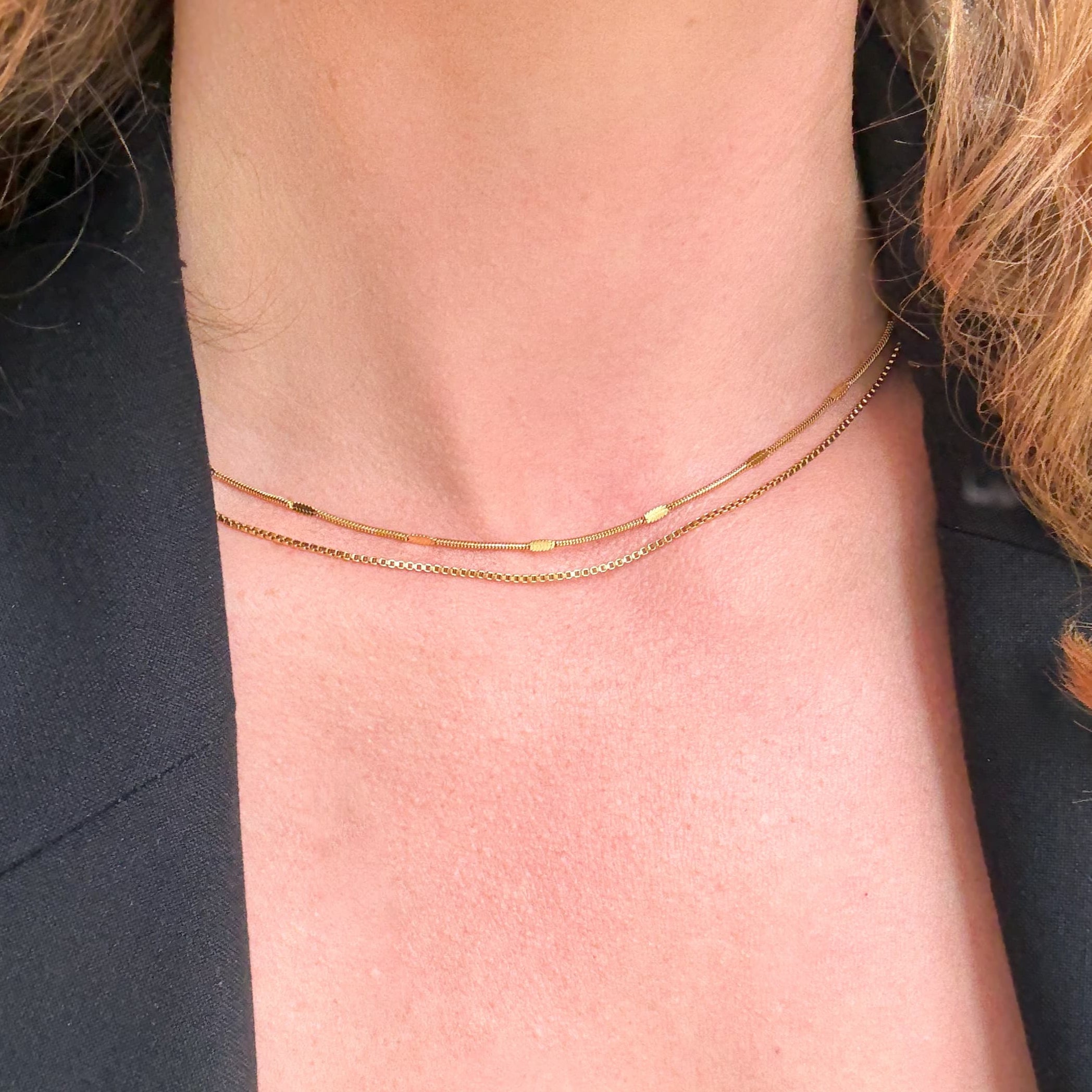 Kedja Fyrkantigt Halsband