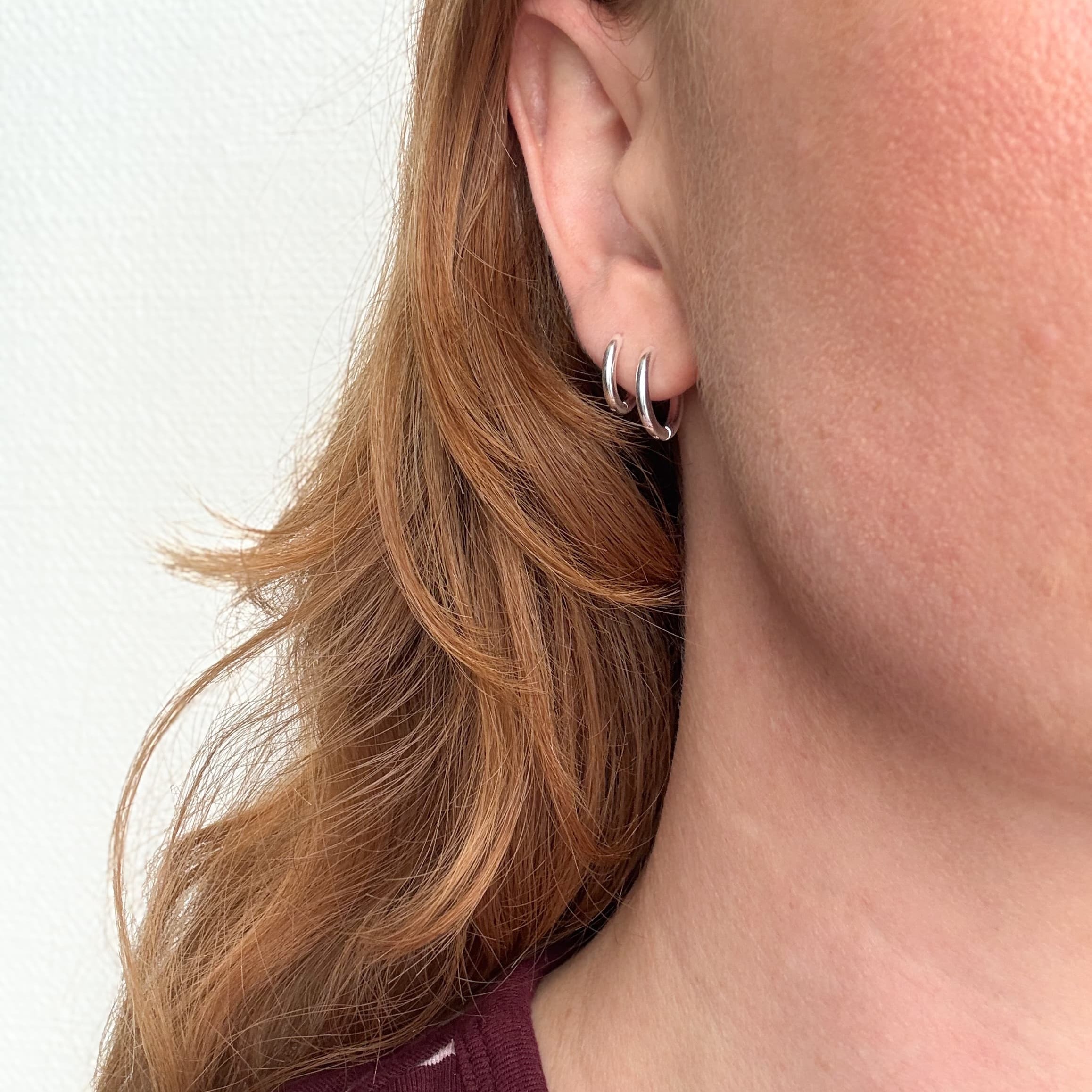 Klassisk Hoop 12 mm Försilvrad