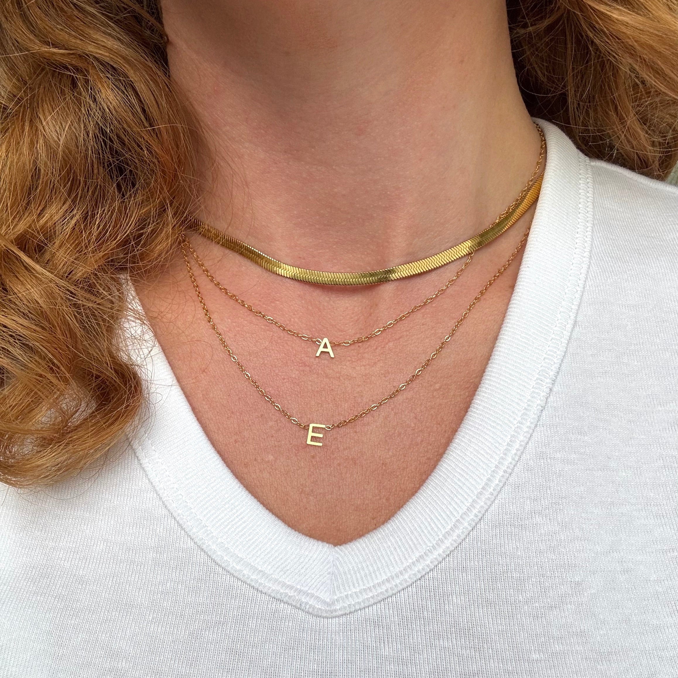 Platt Ormhalsband 4mm Förgyllt