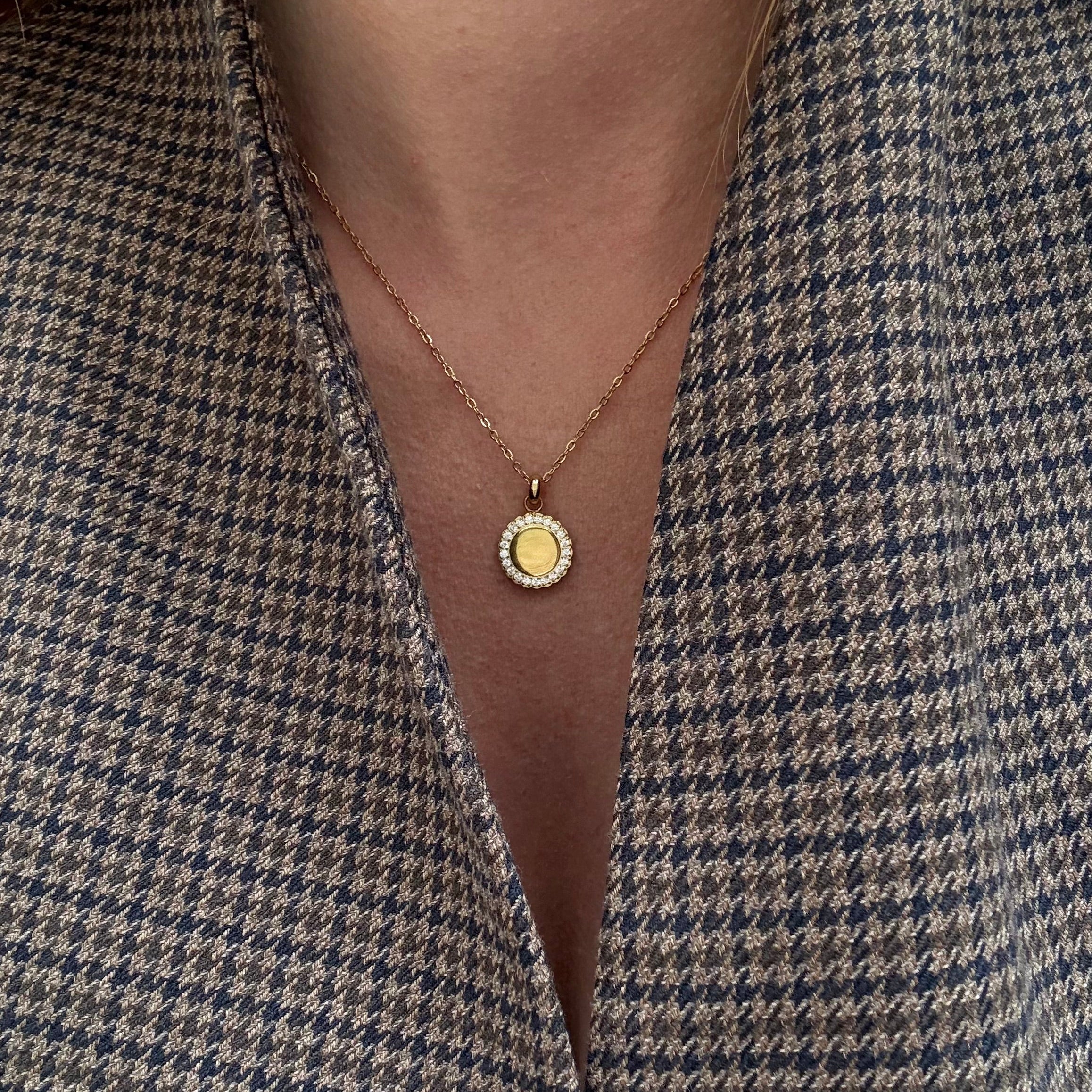 Jag älskar dig halsband förgyllt