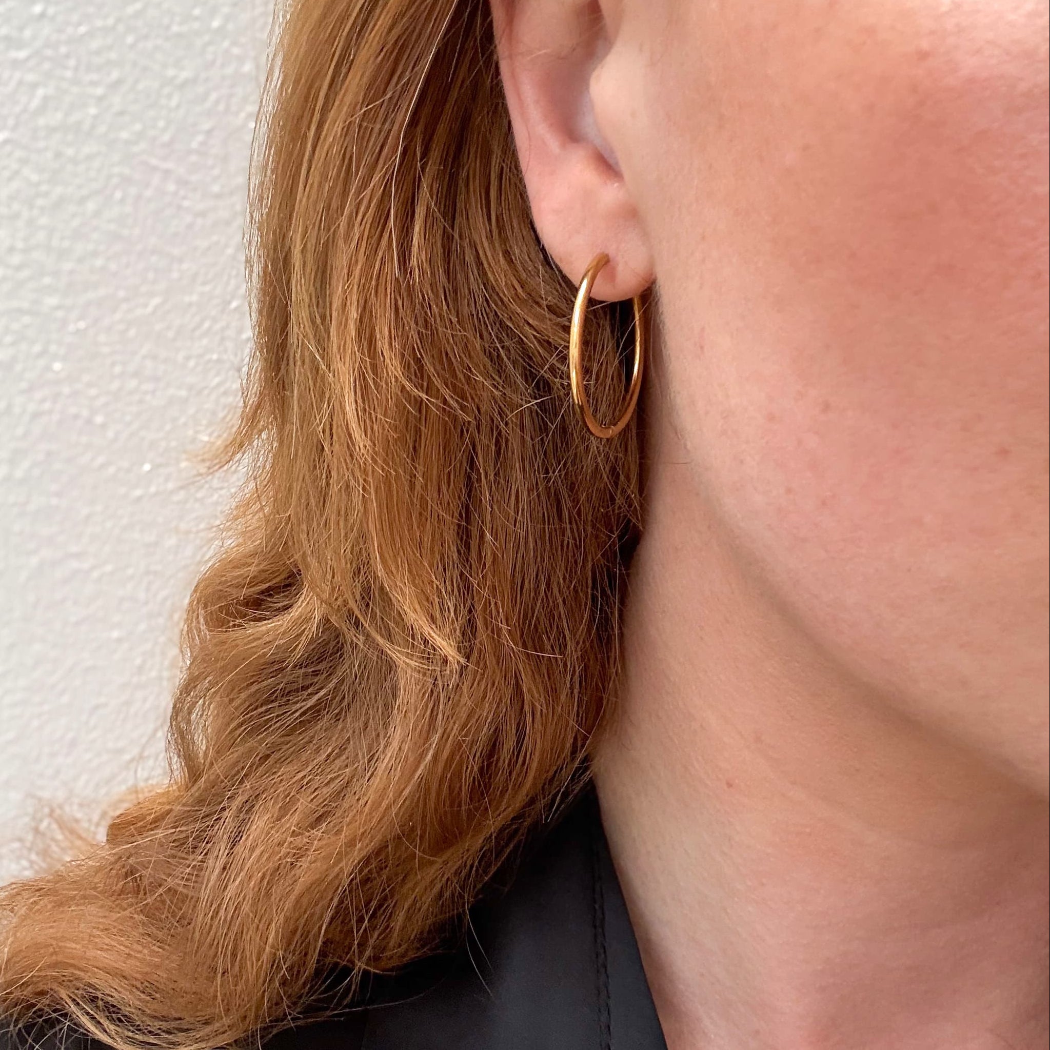 Klassisk Hoop 30 mm Förgylld 