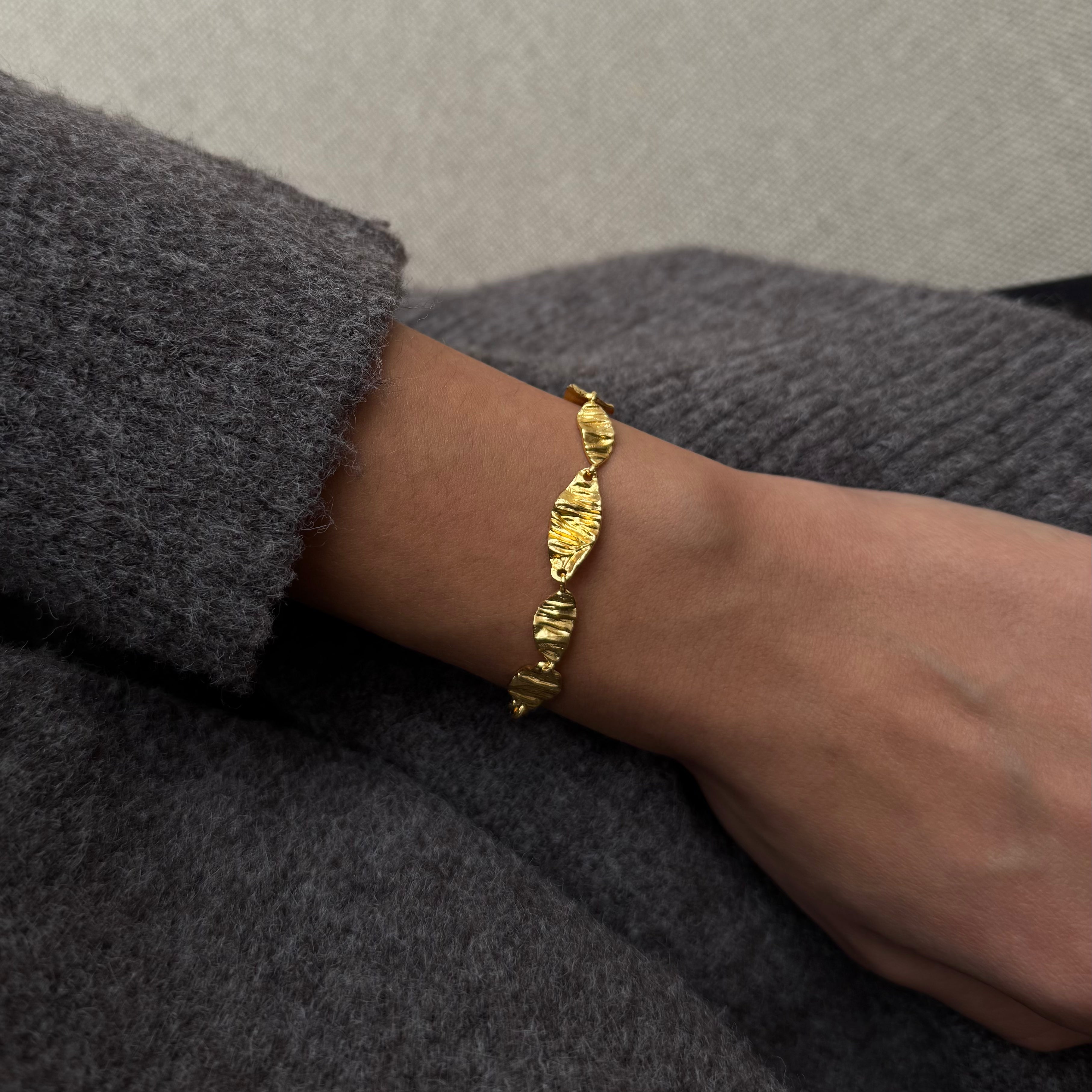 Chunky Smält Armband Förgyllt