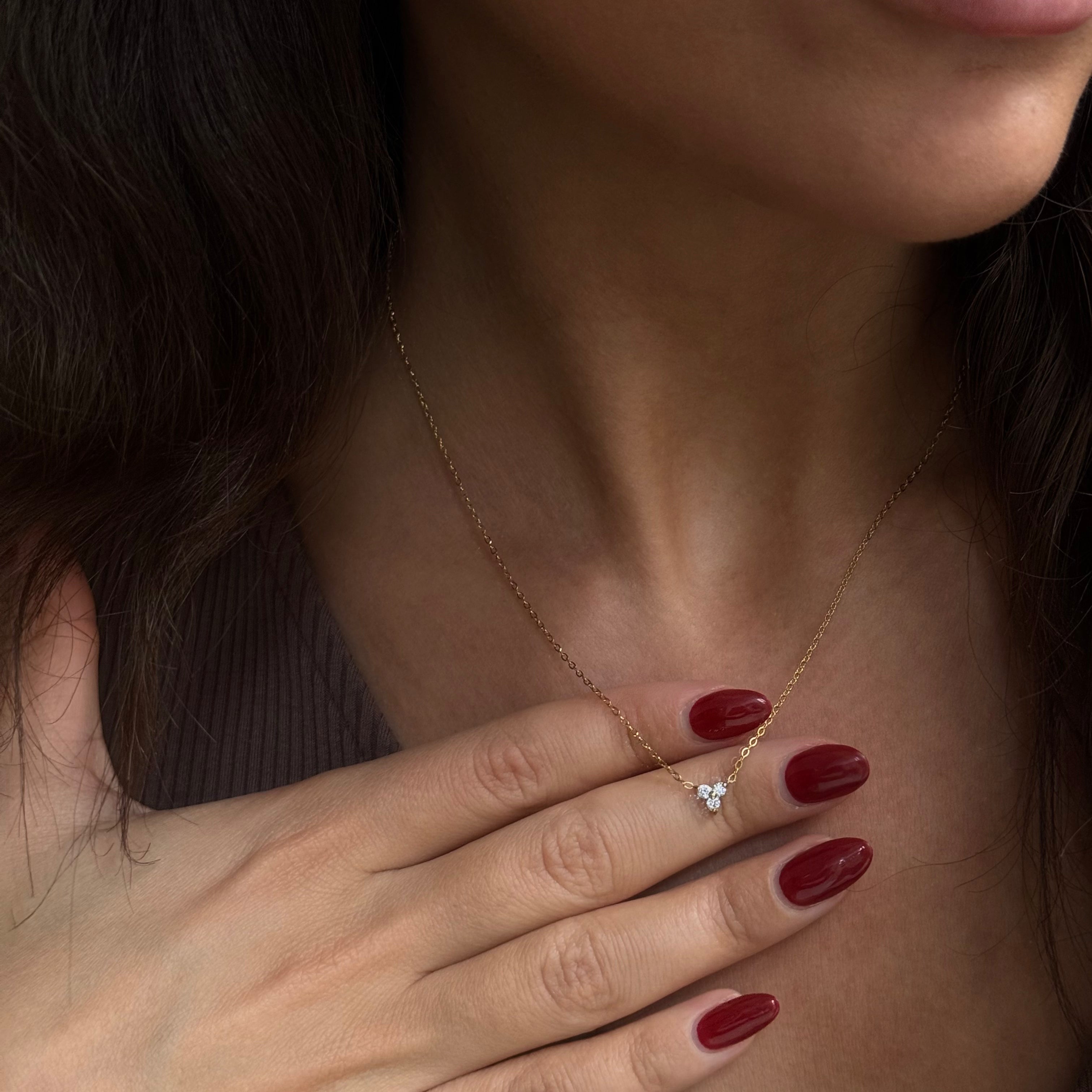 Trinity Crystal Halsband Förgyllt