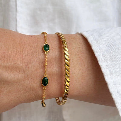 Flettet statement armbånd