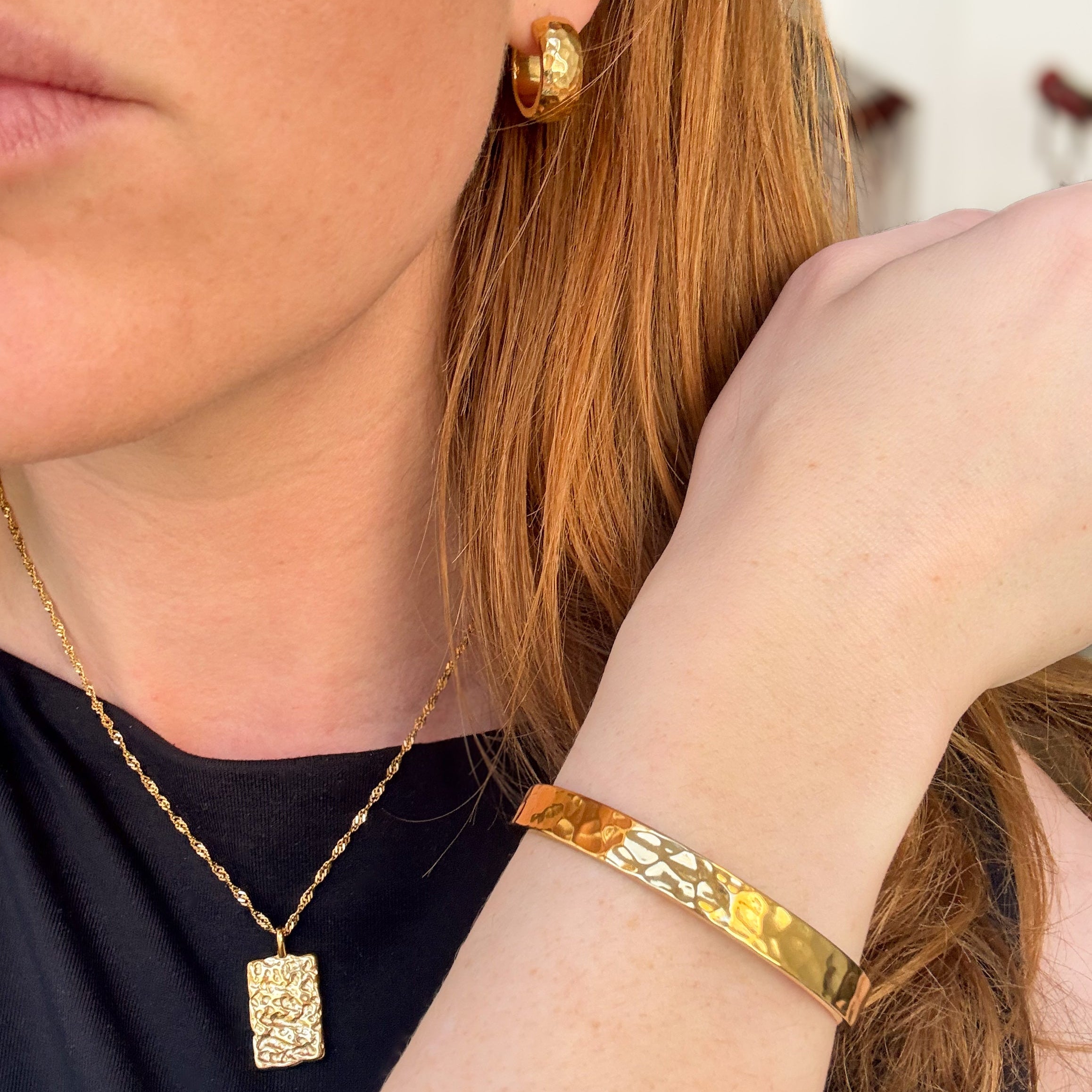 Hamrade Chunky Hoops Förgyllda