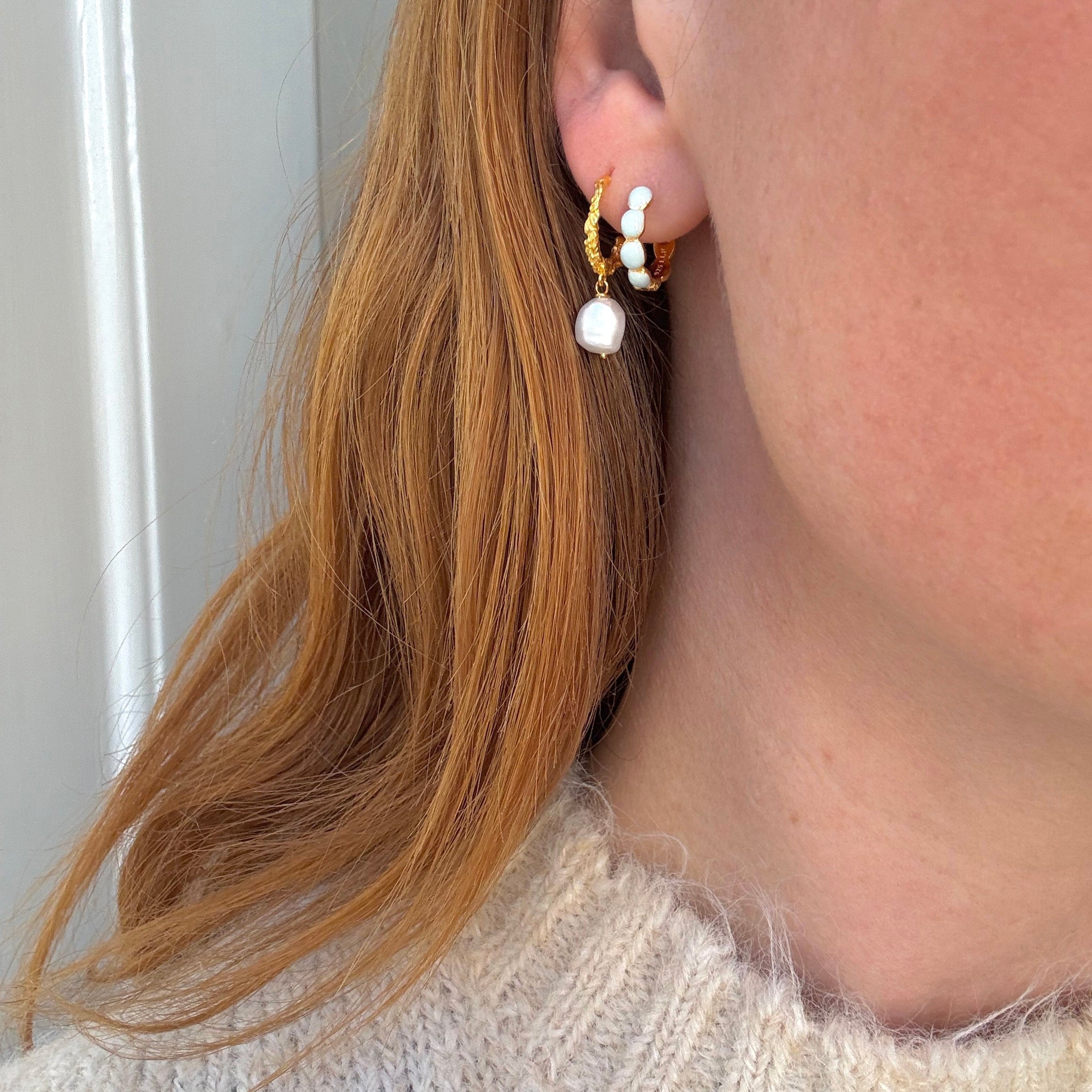 Bubbelring Blå Förgylld