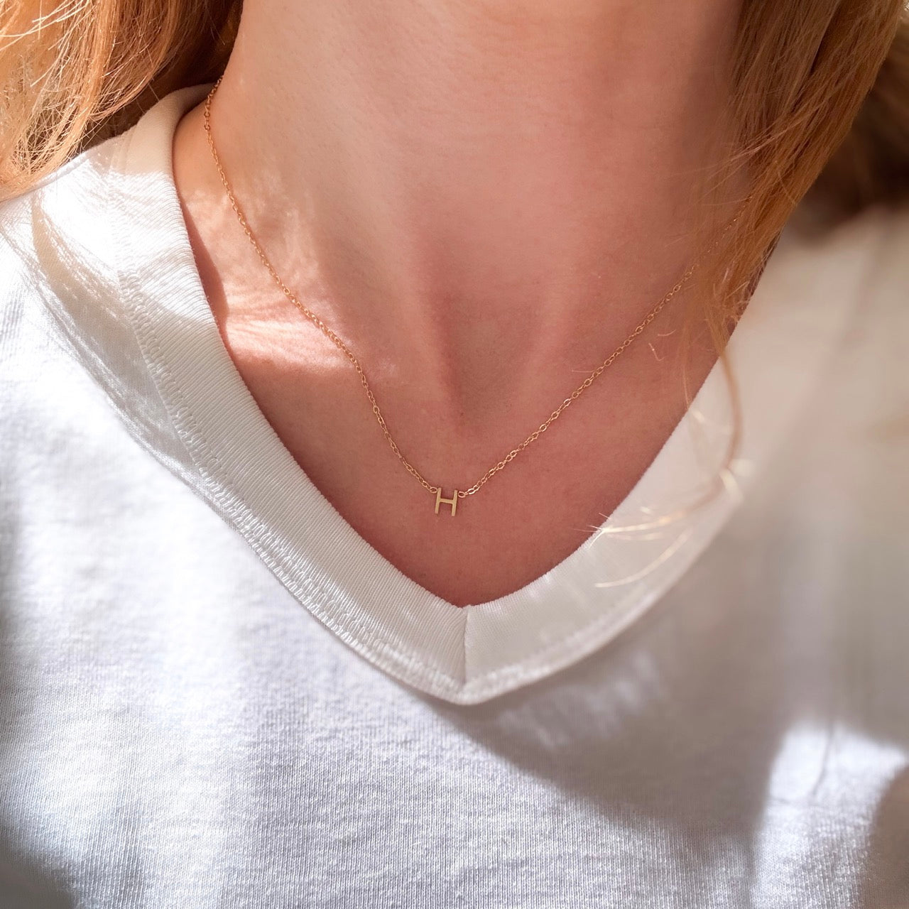 Bokstav Halsband Förgyllt