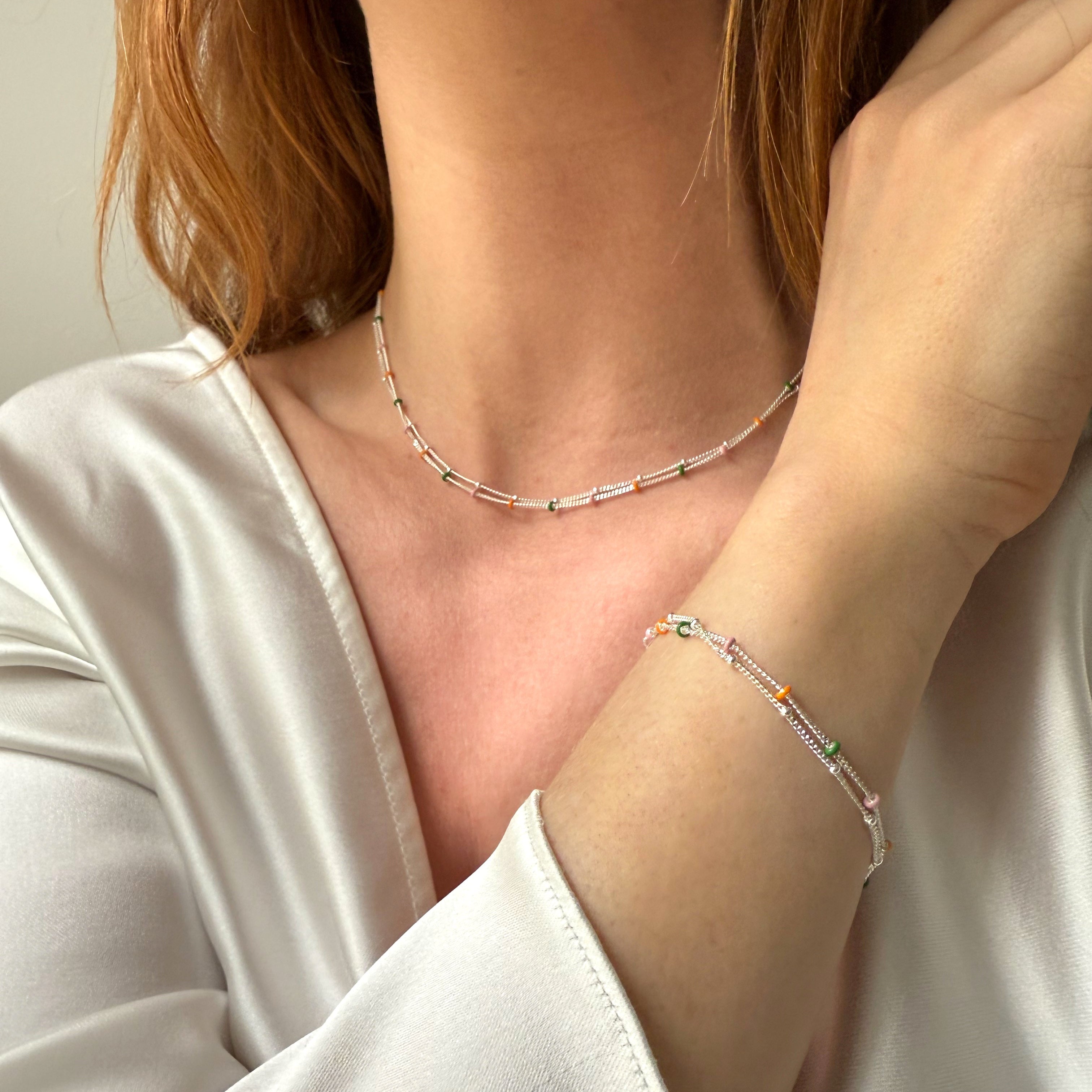 Multi Dot och Hamrad Silver Set