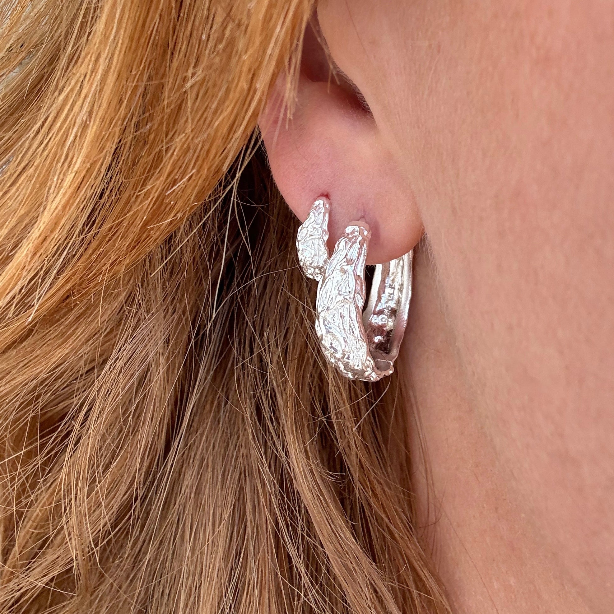 Smält silver dubbelset 12-23,5 mm