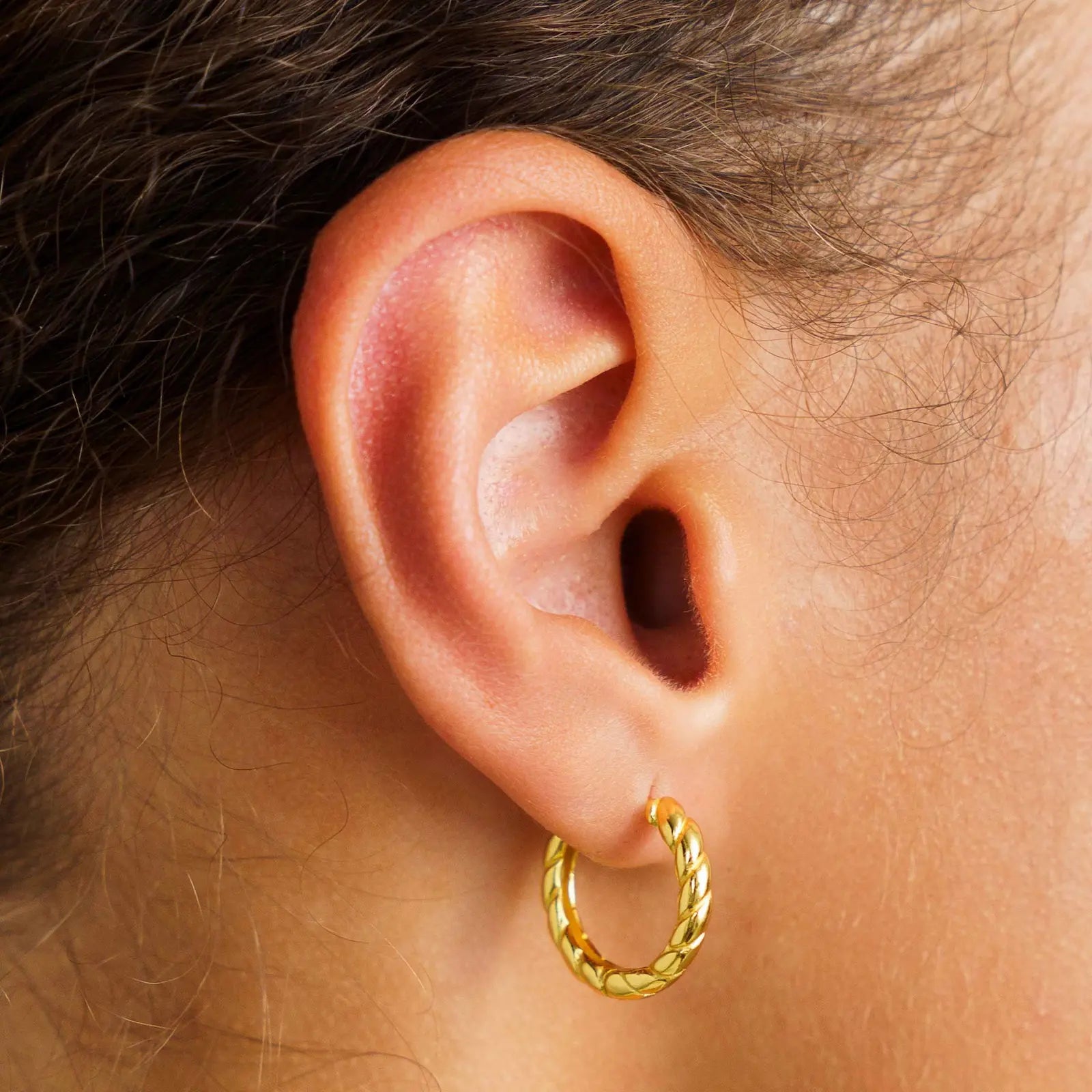 Twisted Huggie Set Förgyllt