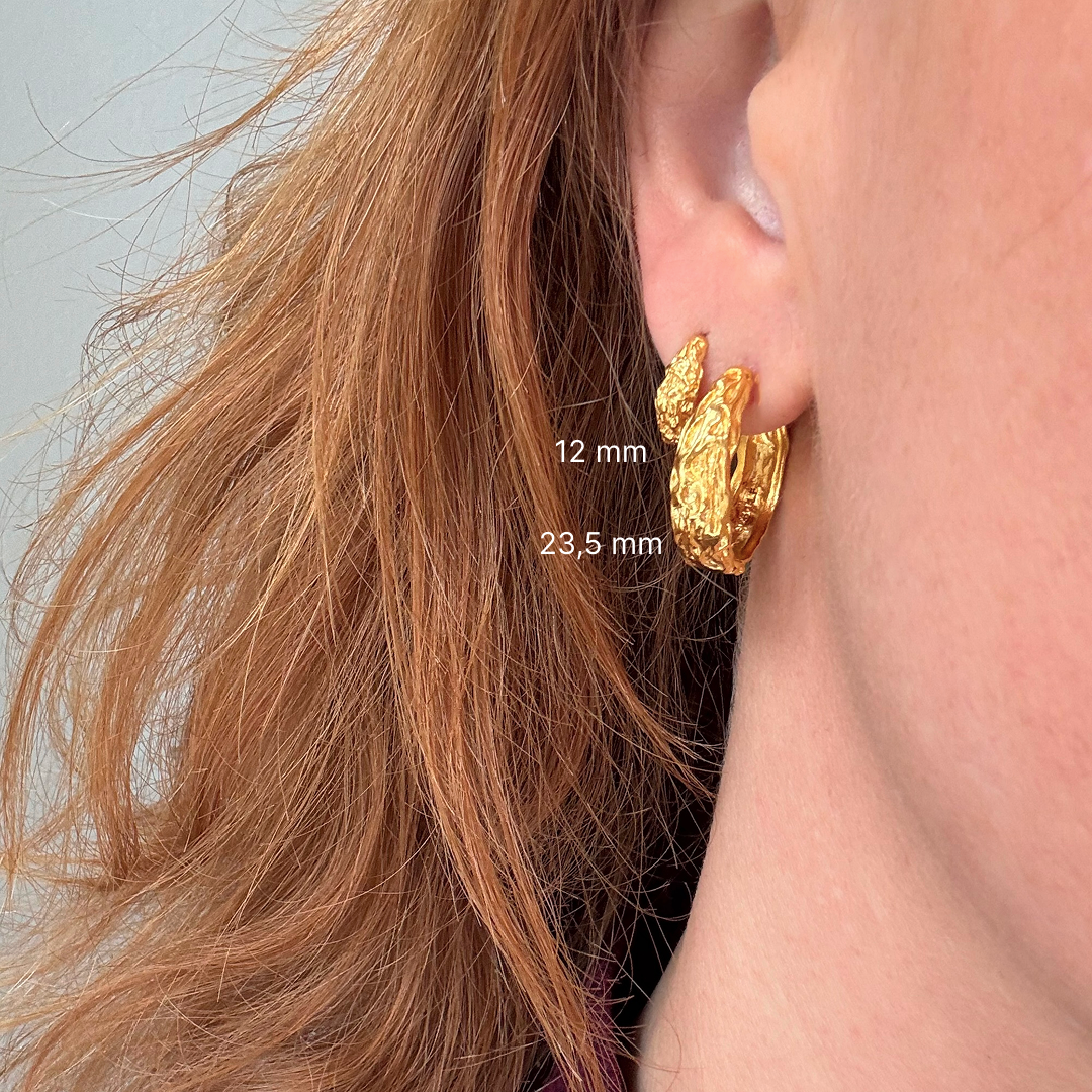 Smält ring 23,5 mm guldpläterad