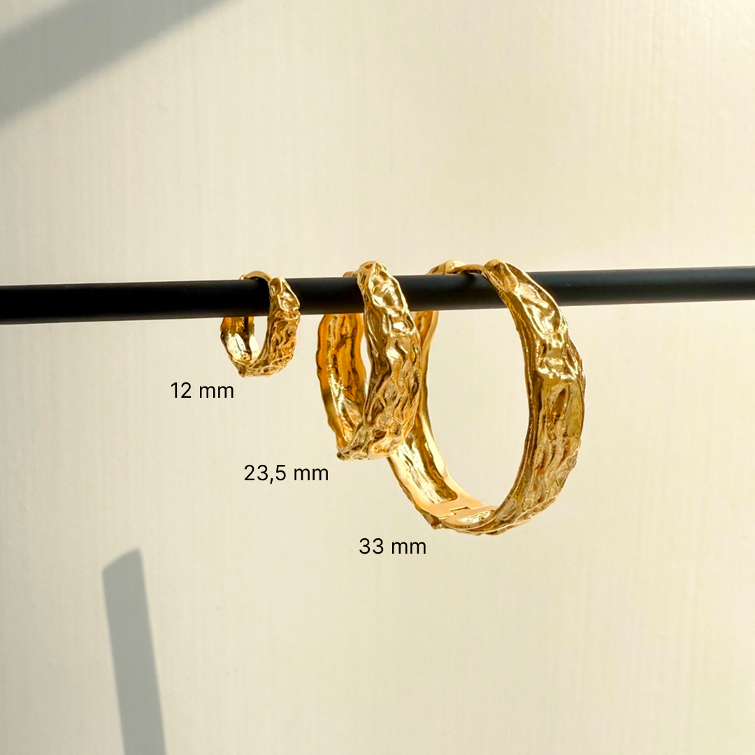 Smält ring 33 mm förgylld