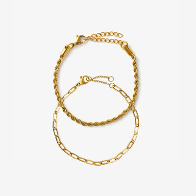 Paperclip Rope Armbånd Sæt