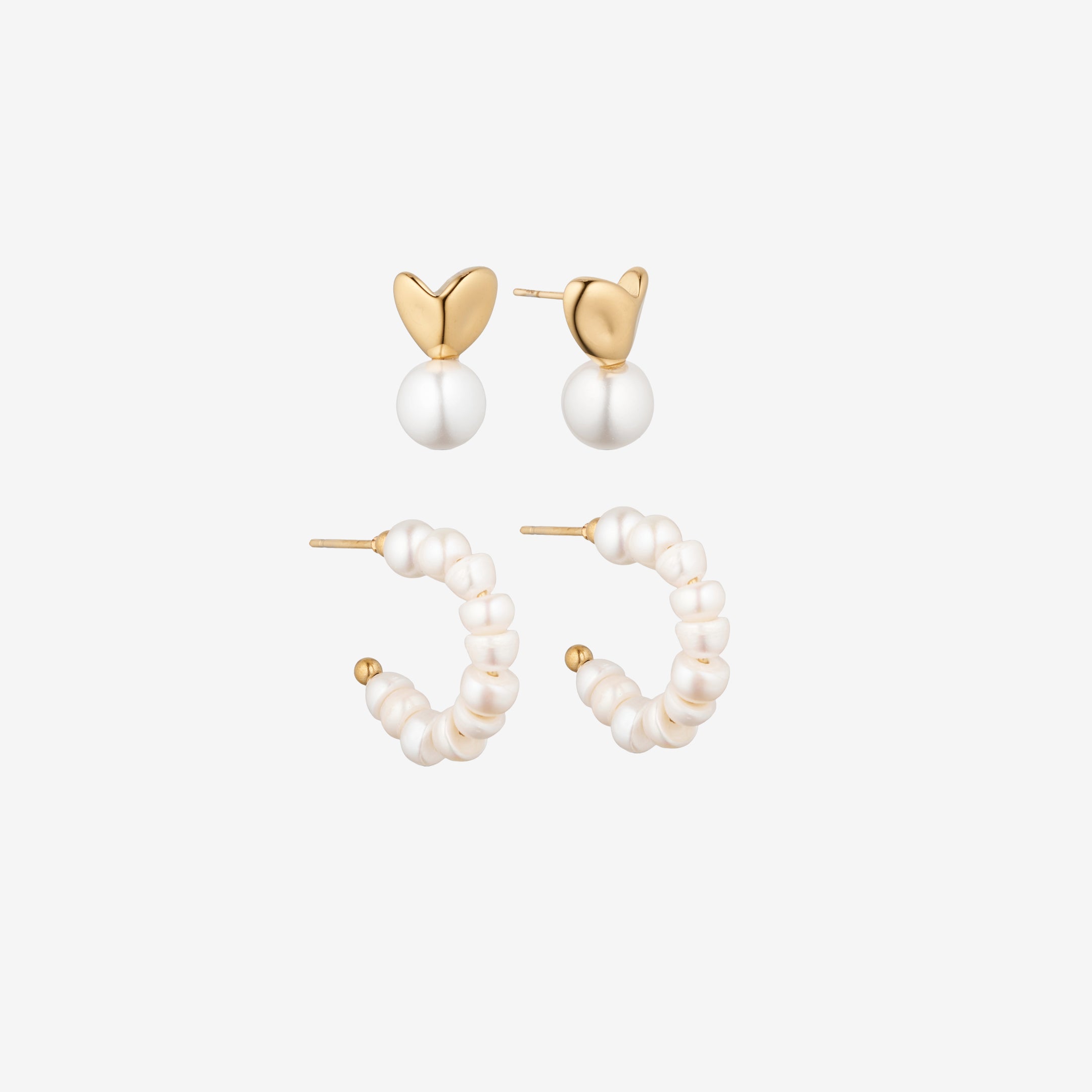 Pärlkupol & örhängeset: 2 örhängen