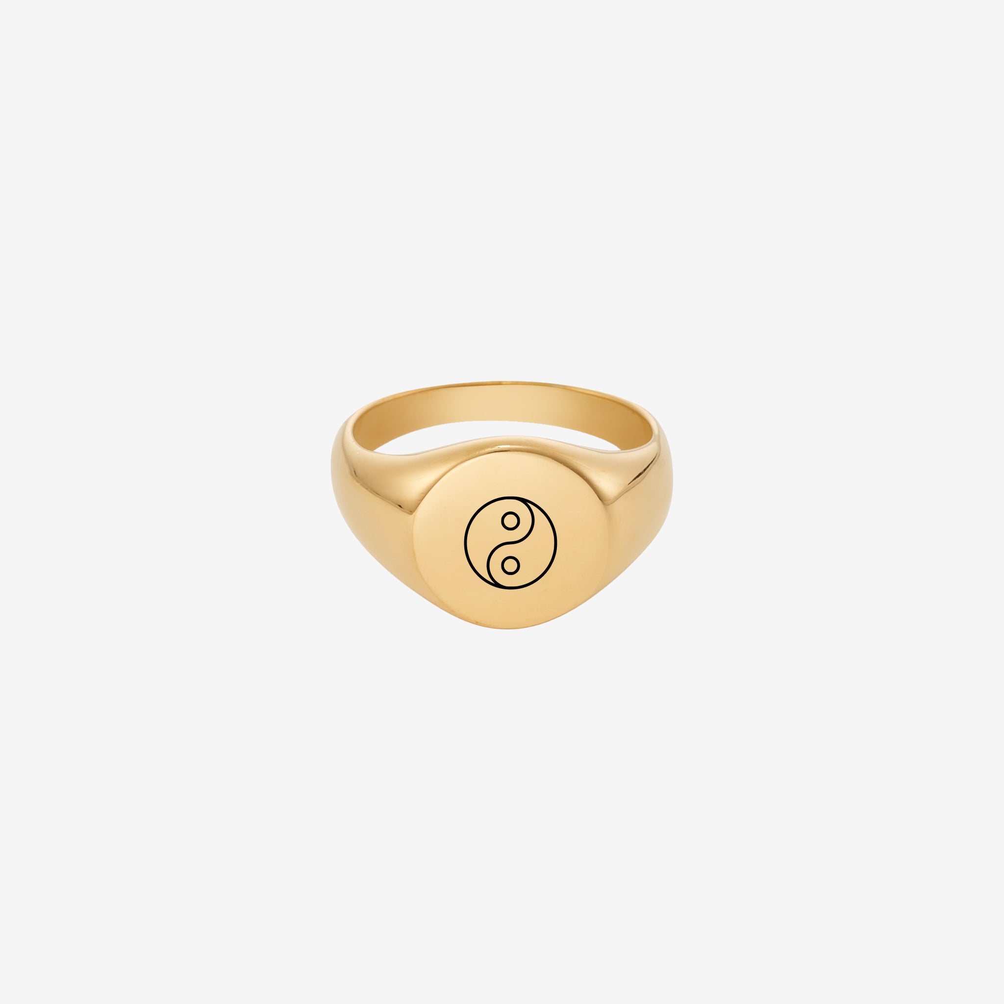 Graverad Ying/Yang-handring