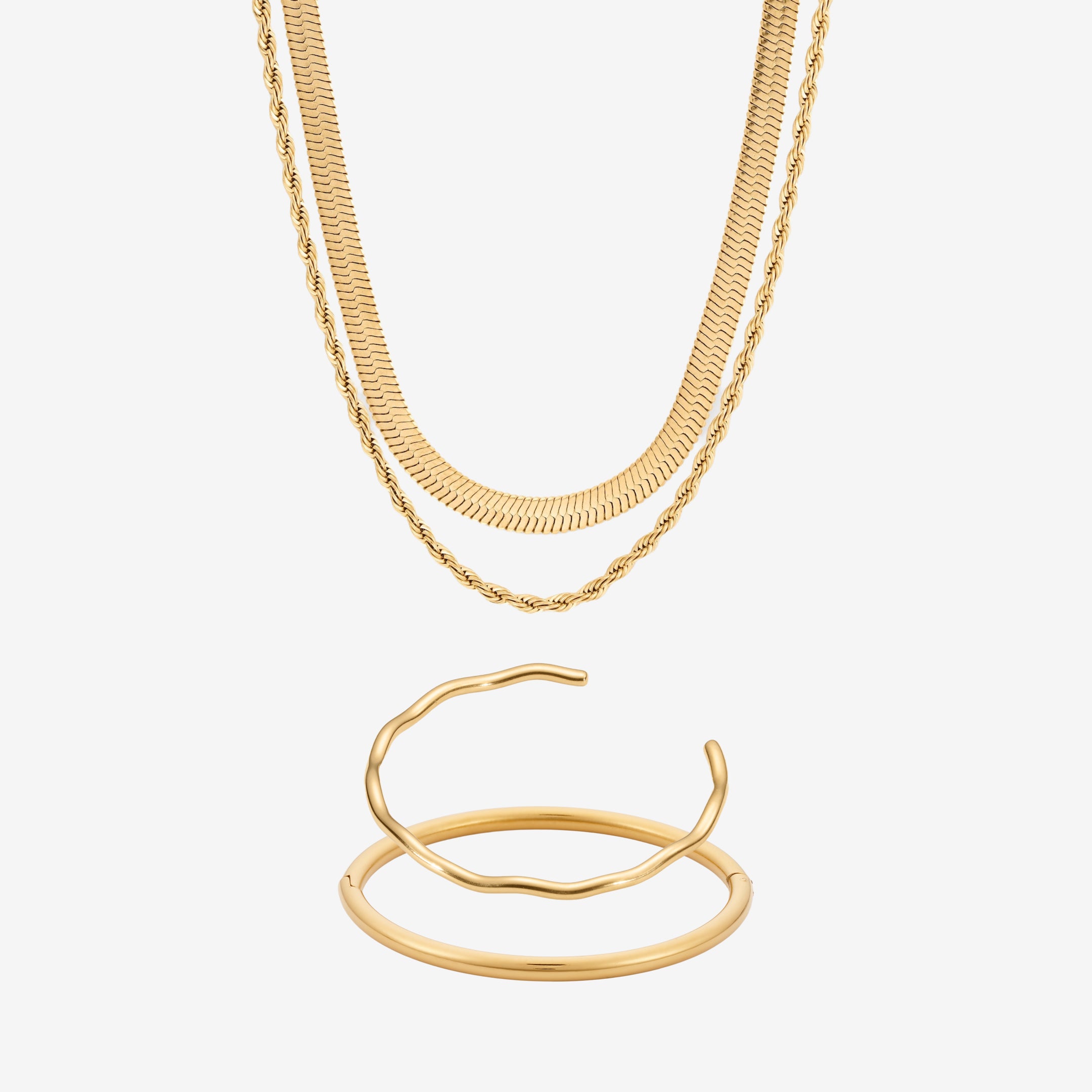 Rep- och armbandsset: 1 halsband och 2 armband