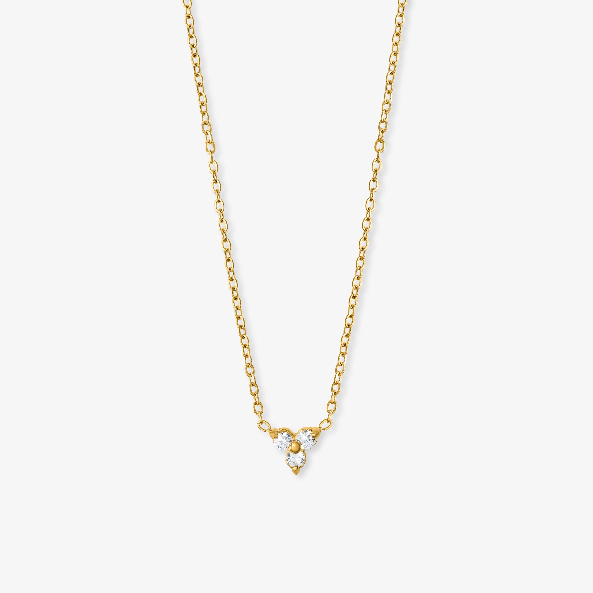 Trinity Crystal Halsband Förgyllt