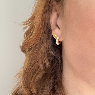 Wave Perle Creol Sæt øreringe