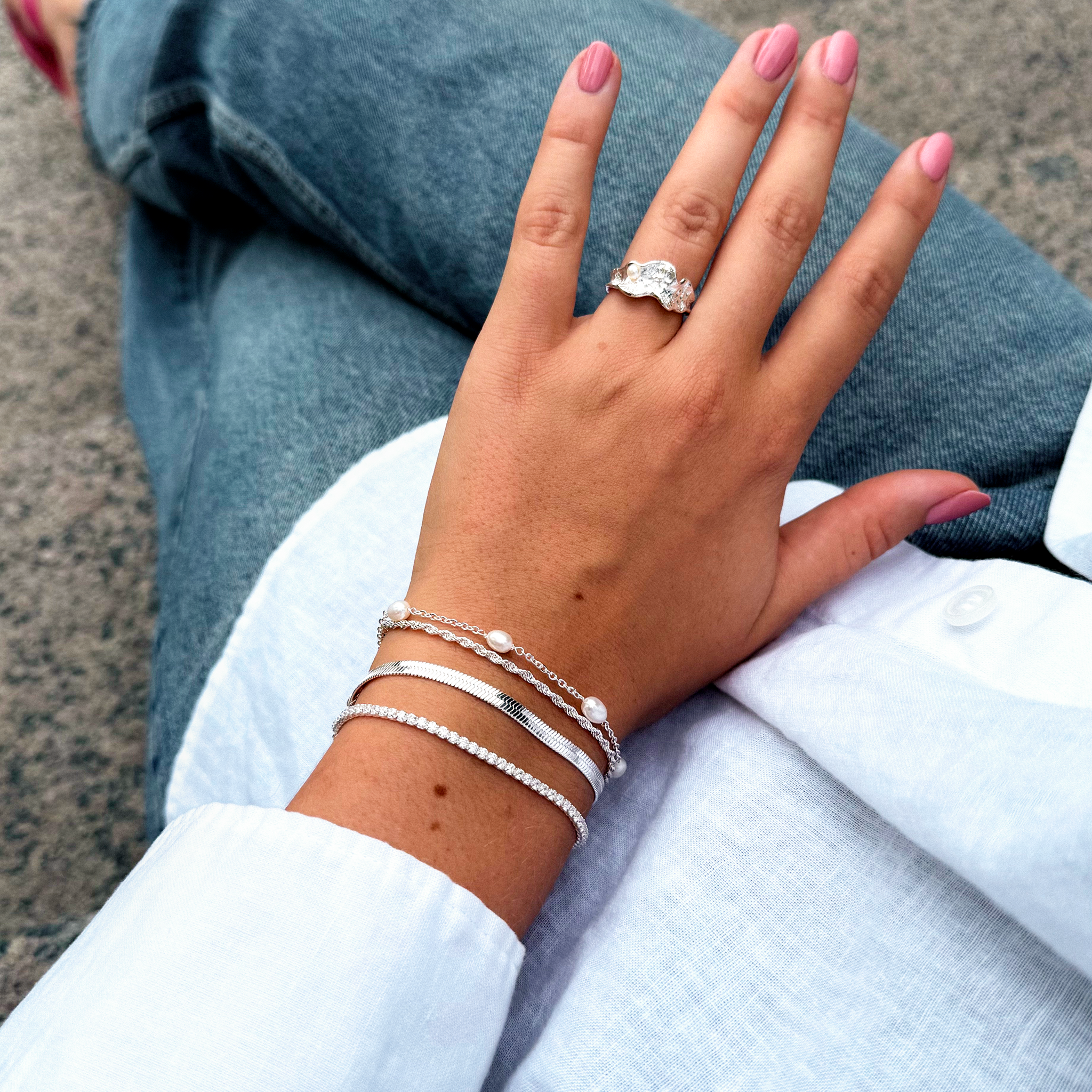 Twisted chunky armbånd