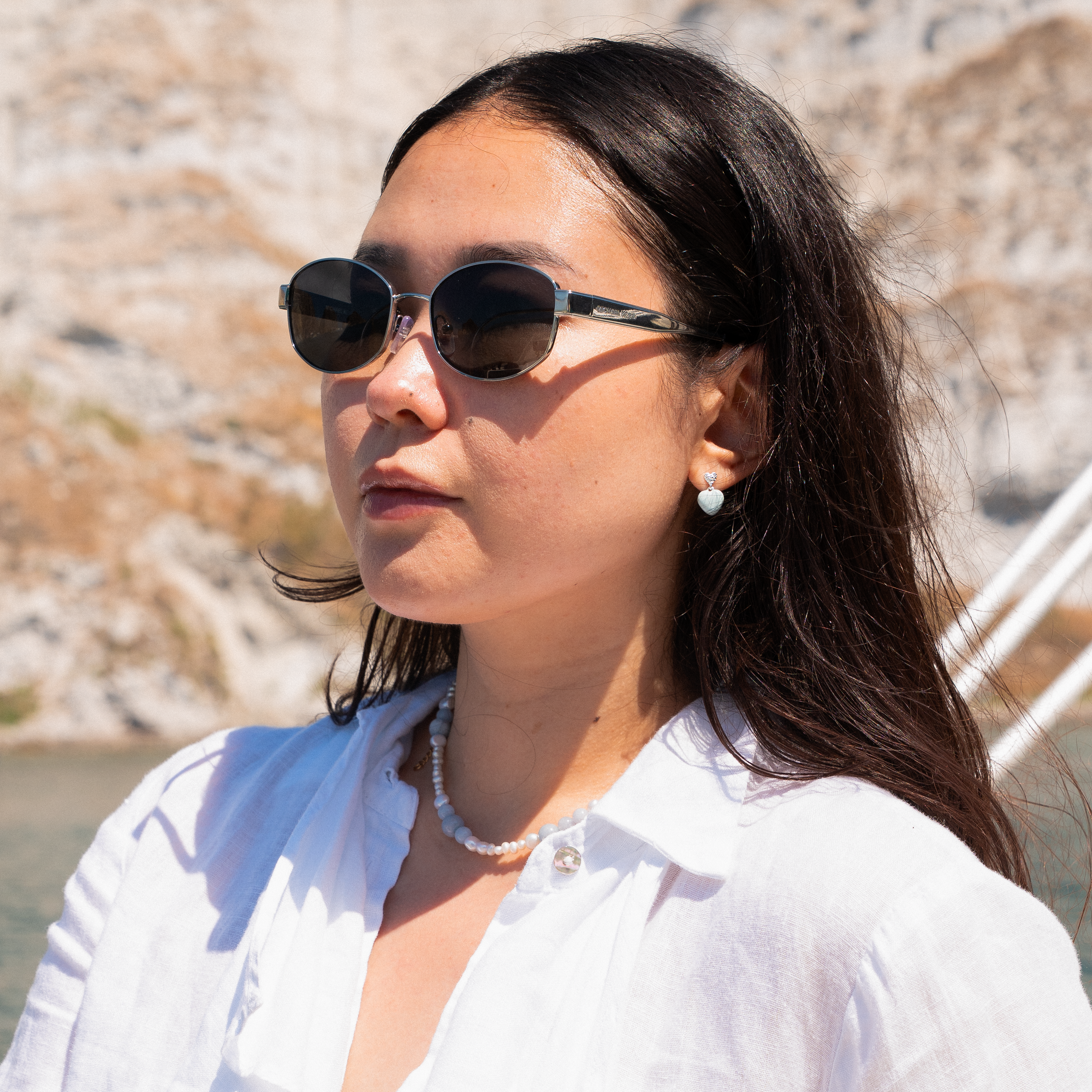 Blå Hjärta Örnstift Försilvrad