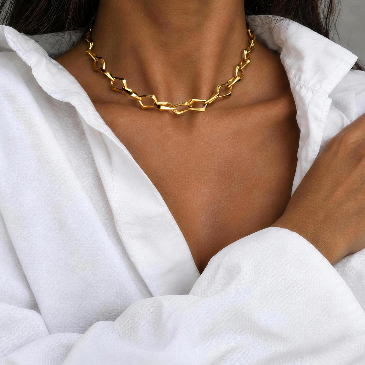 Chunky Halsband Förgyllt