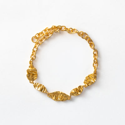 Chunky Melted Armbånd i guld