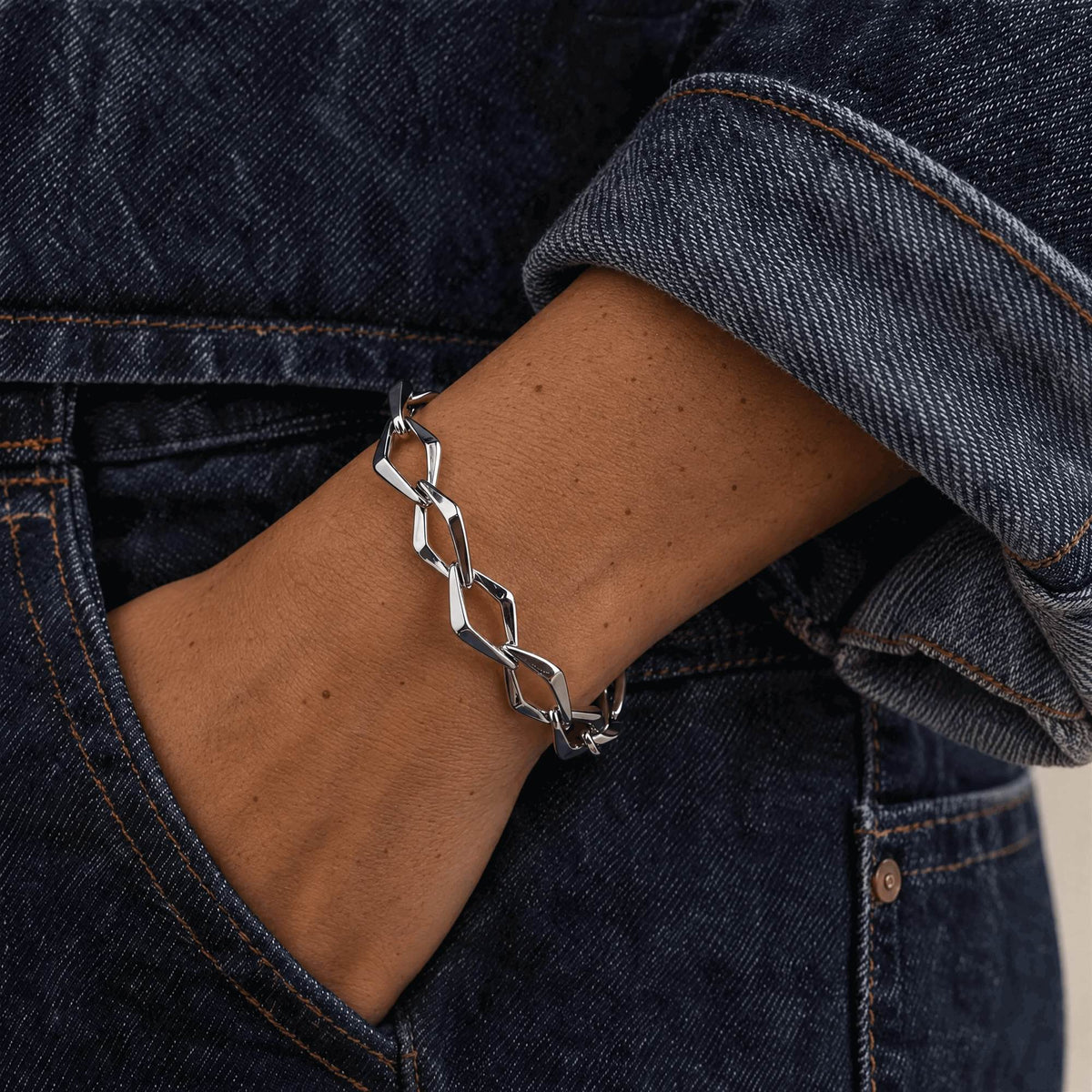 Chunky Armband Silverfärgat
