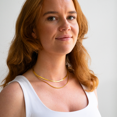 Elegant dobbeltkæde i guld