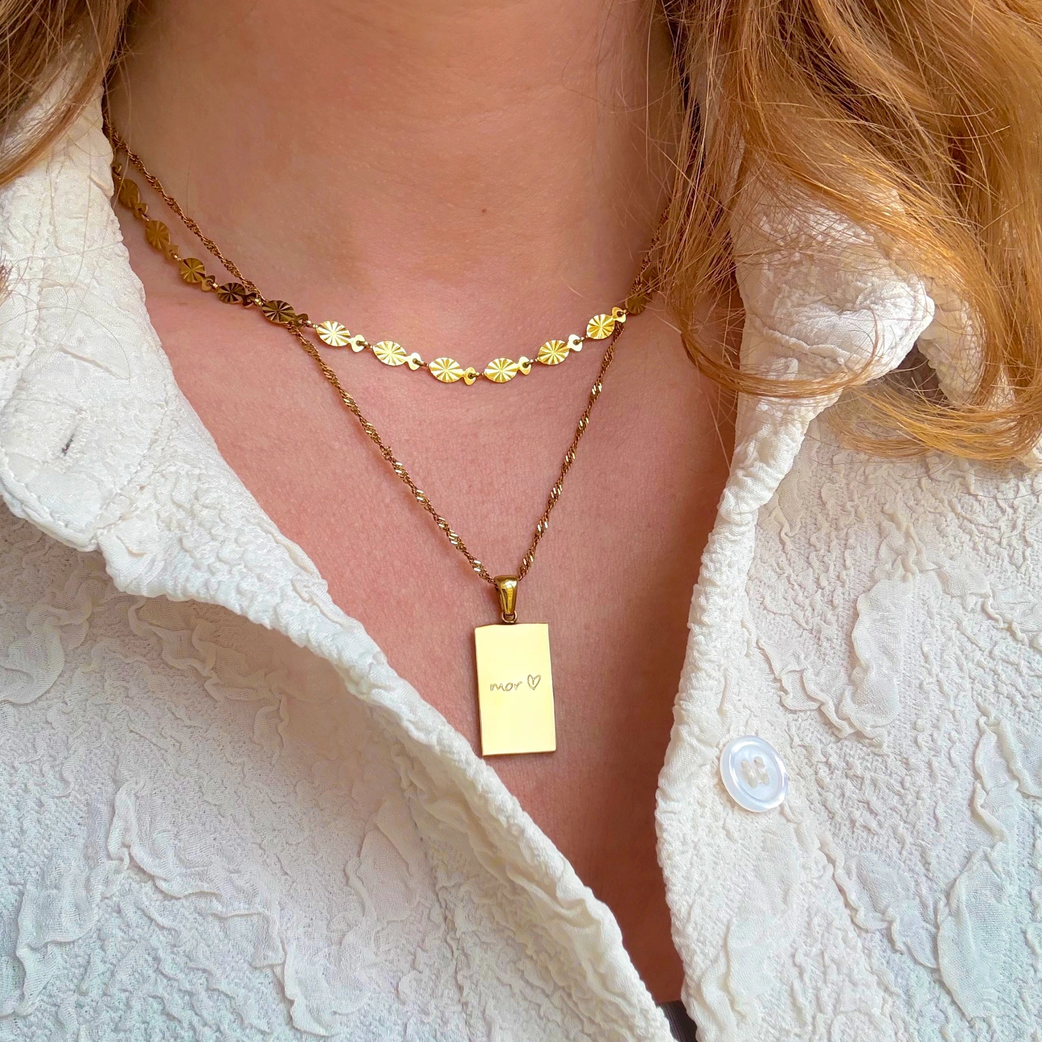 Graverat mors dag-halsband