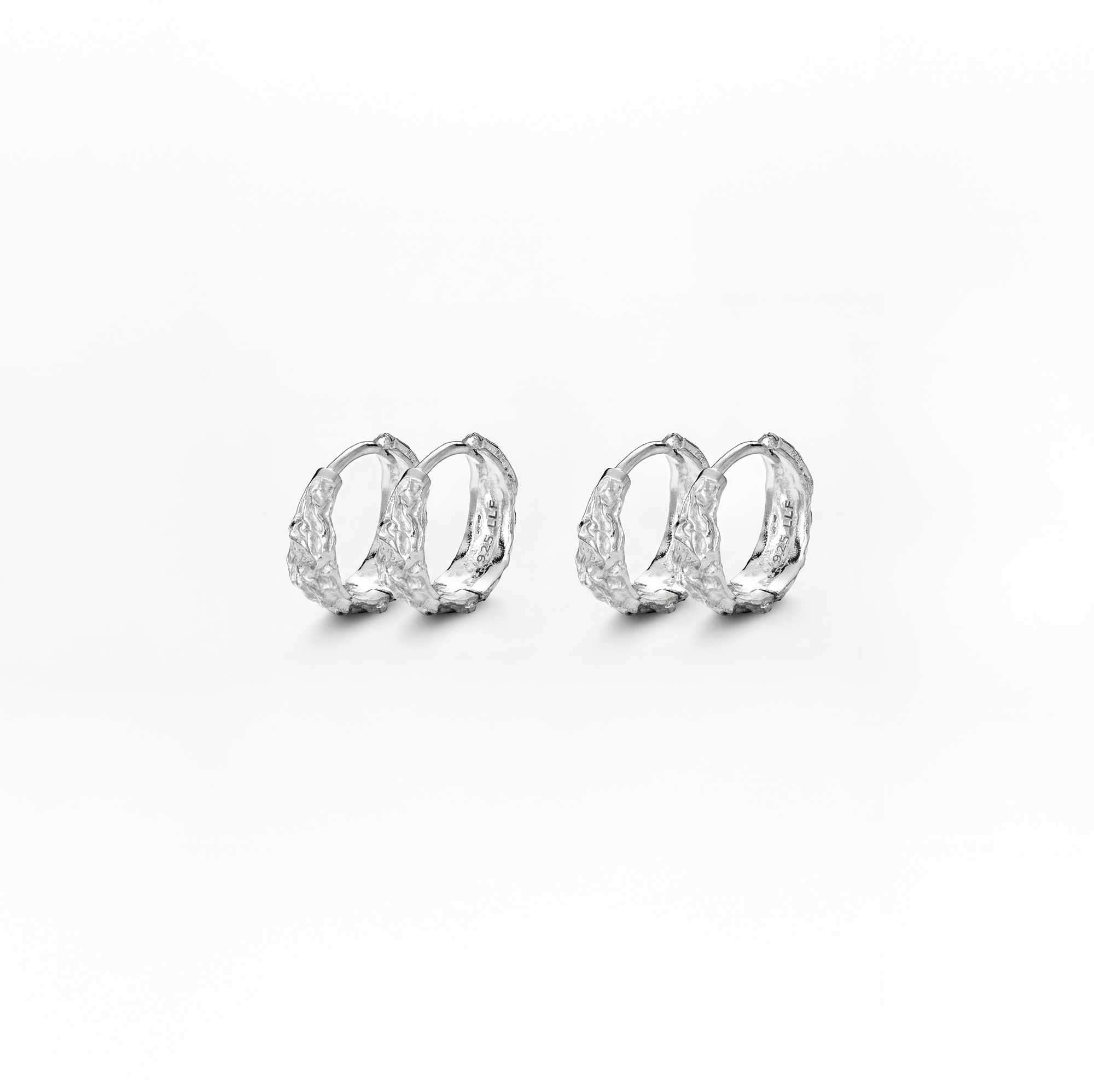 Smält silver dubbelset 12mm