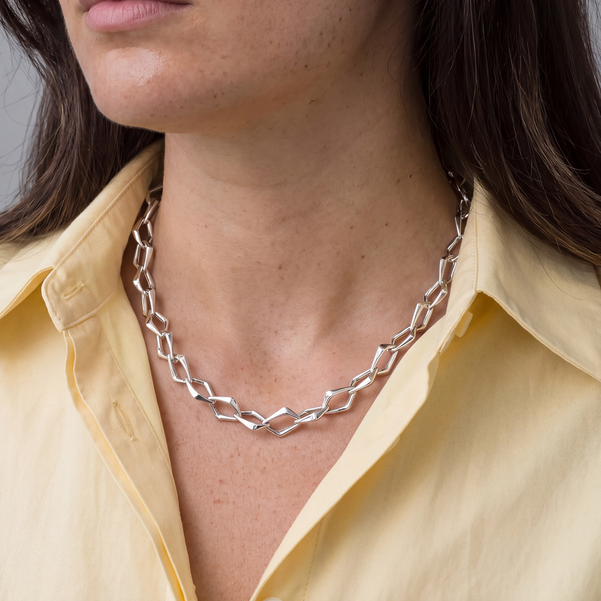 Chunky Halsband Silverfärgat