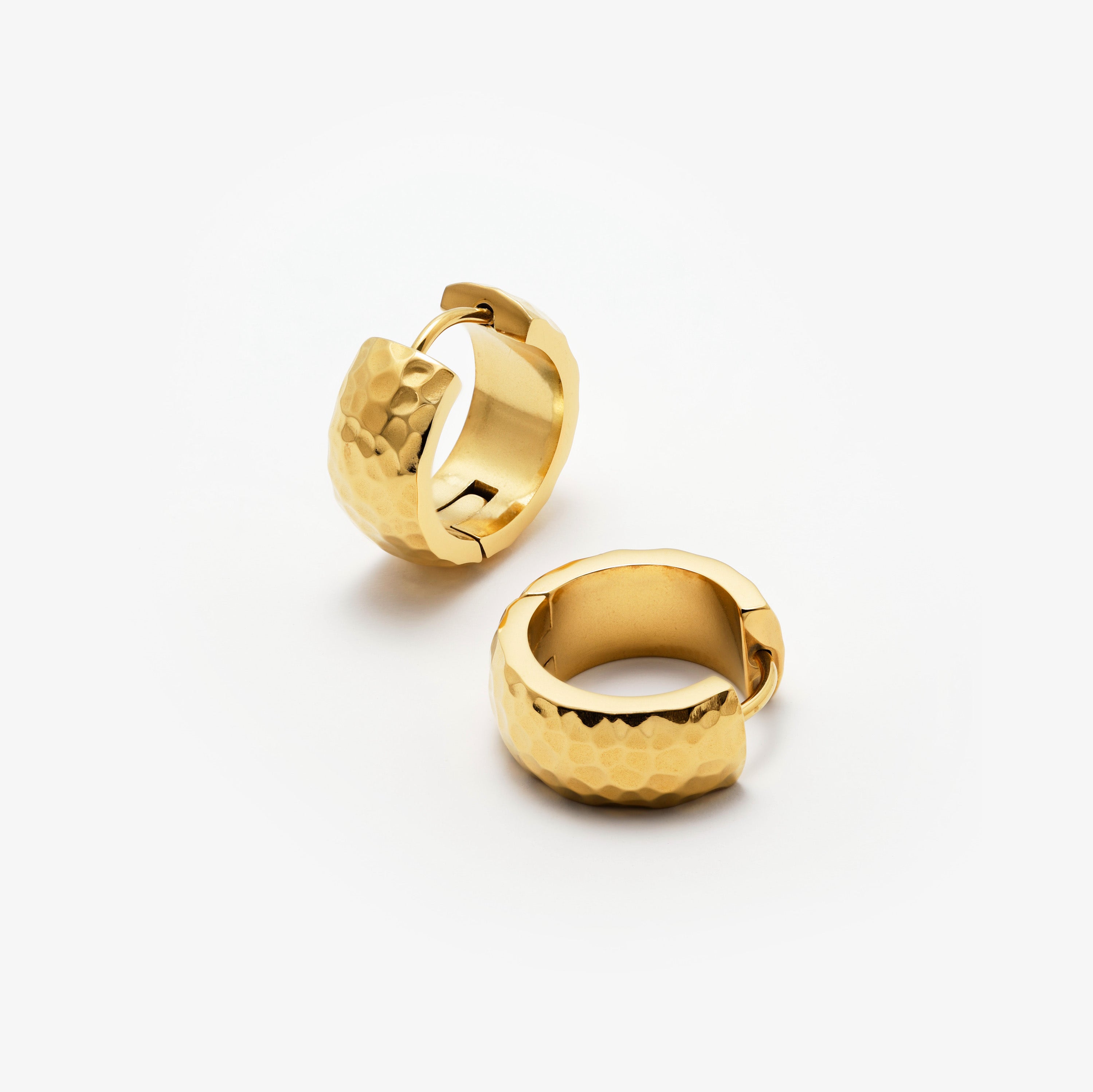 Hamret Chunky Hoops i guld