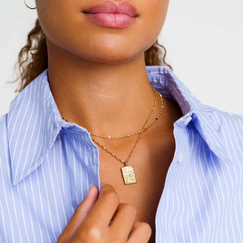 Magma Hammered Set: 1 Ring & 1 Halsband