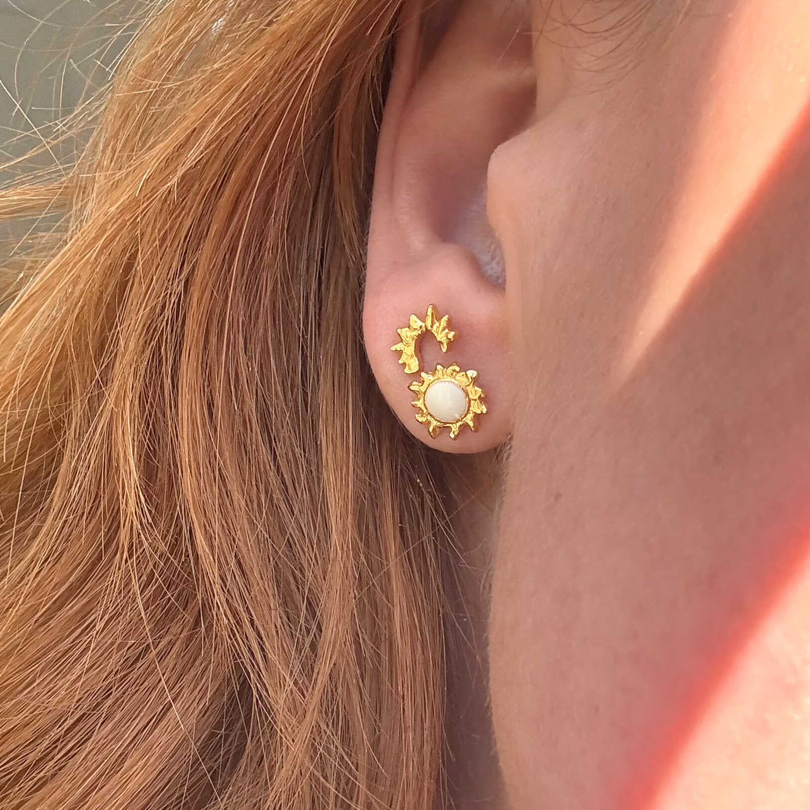 Halv solörnstift förgyllt