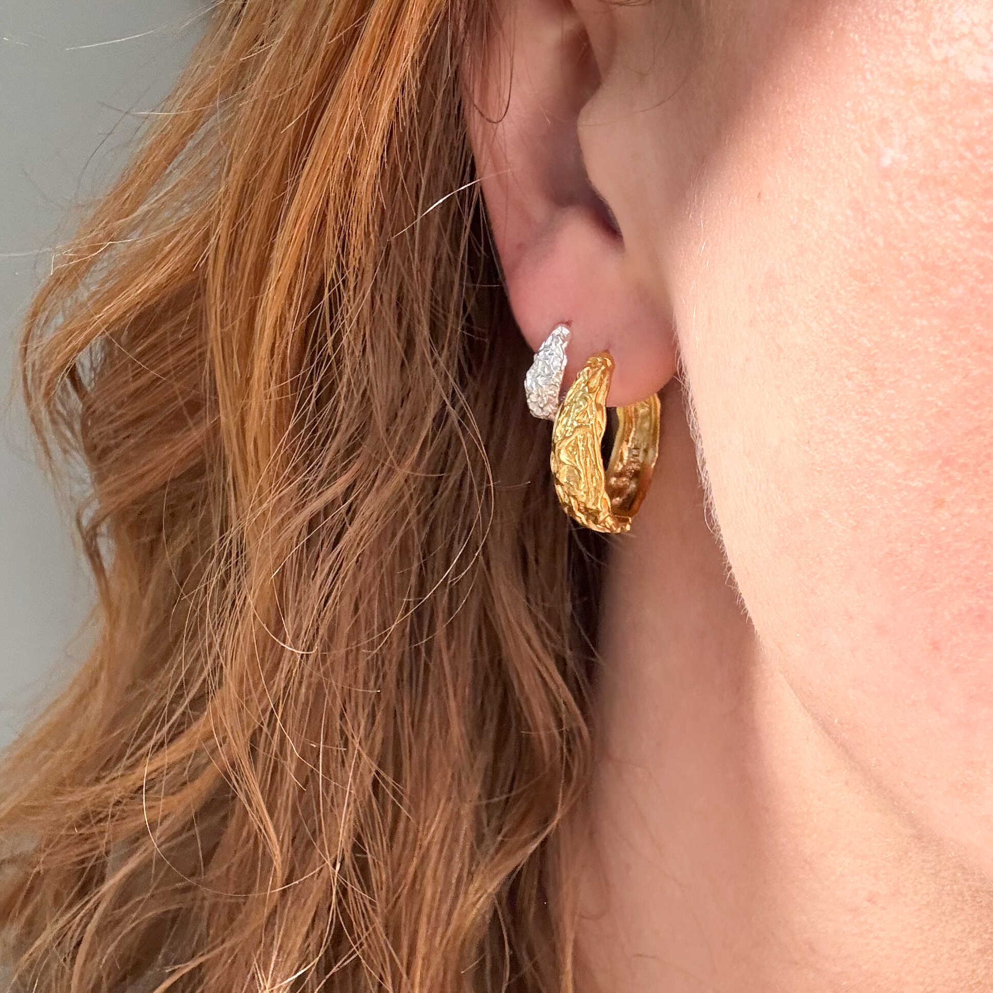 Smält ring 23,5 mm guldpläterad