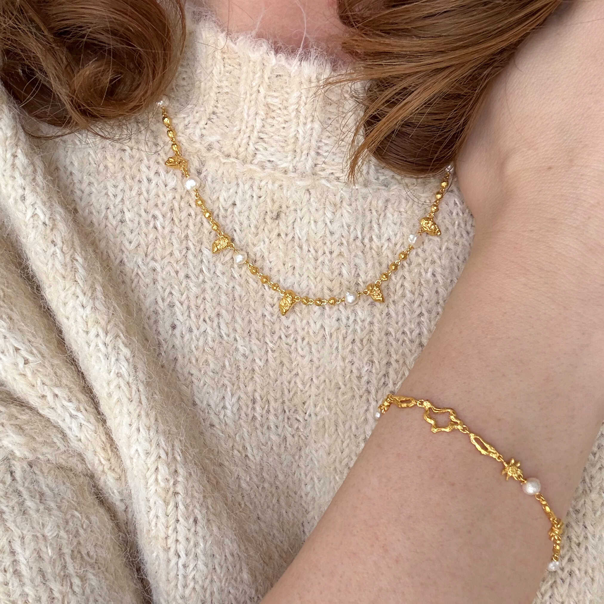 Solis Pärlarmband Förgyllt