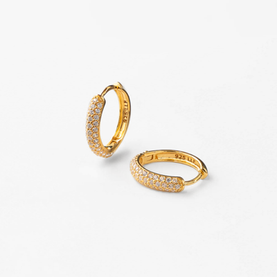 Krystal Hoops i guld