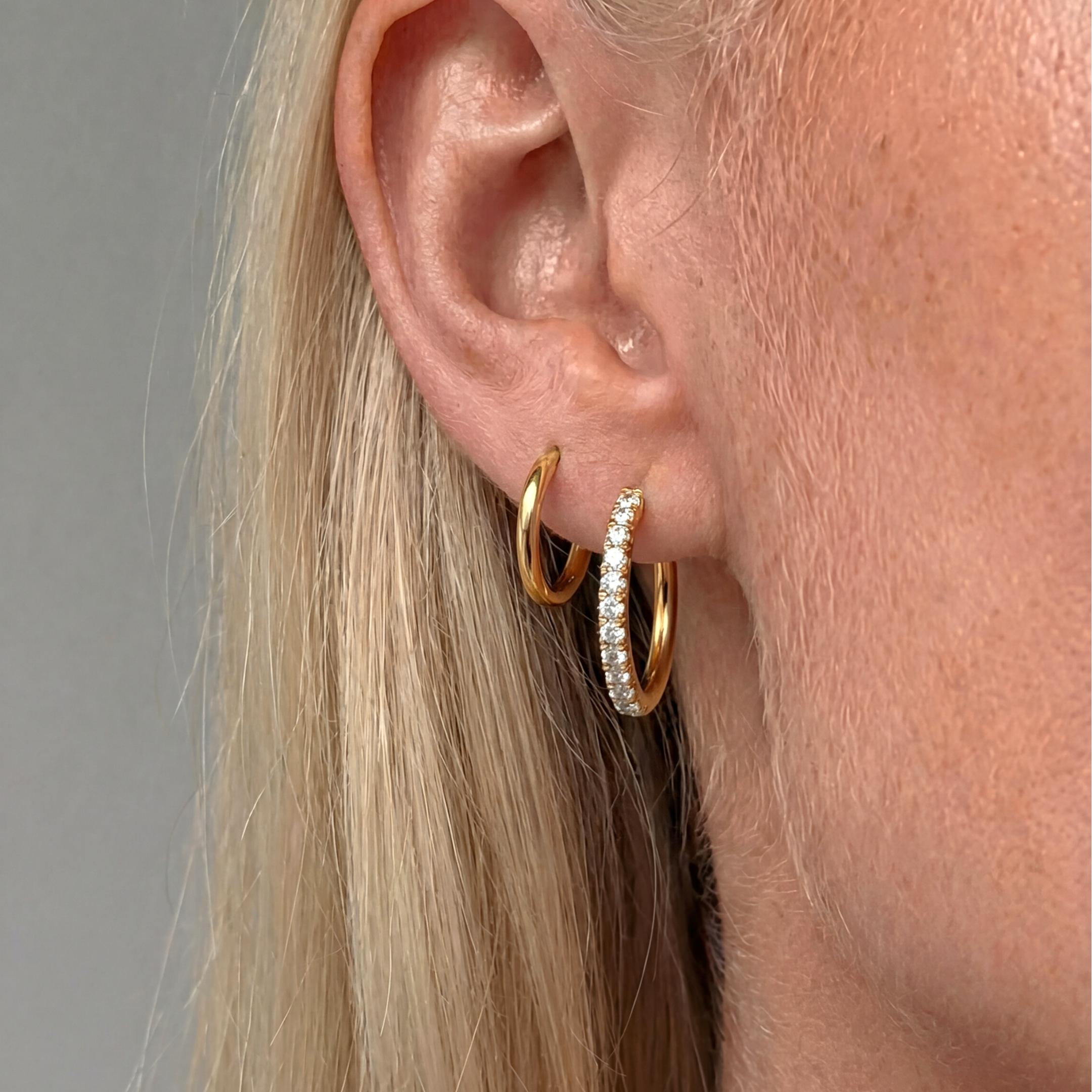 Klassisk Hoop 12 mm Förgylld 