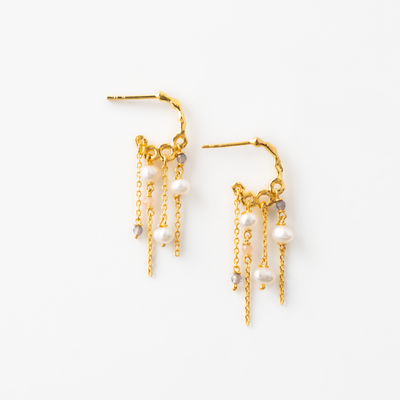 Luna Dangle Pastel Øreringe i guld
